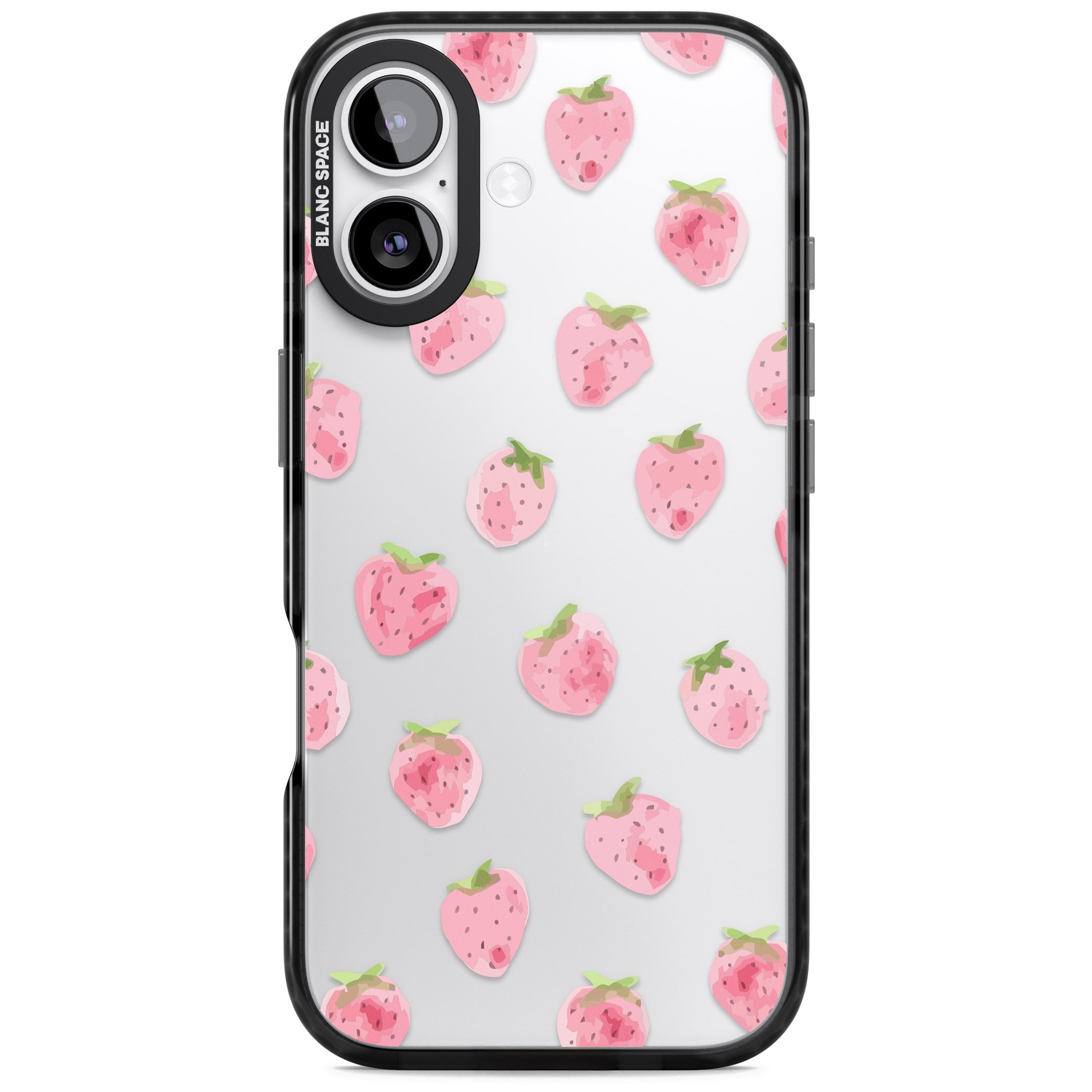 Classic Strawberry iPhone 17 Impact Black Phone Case