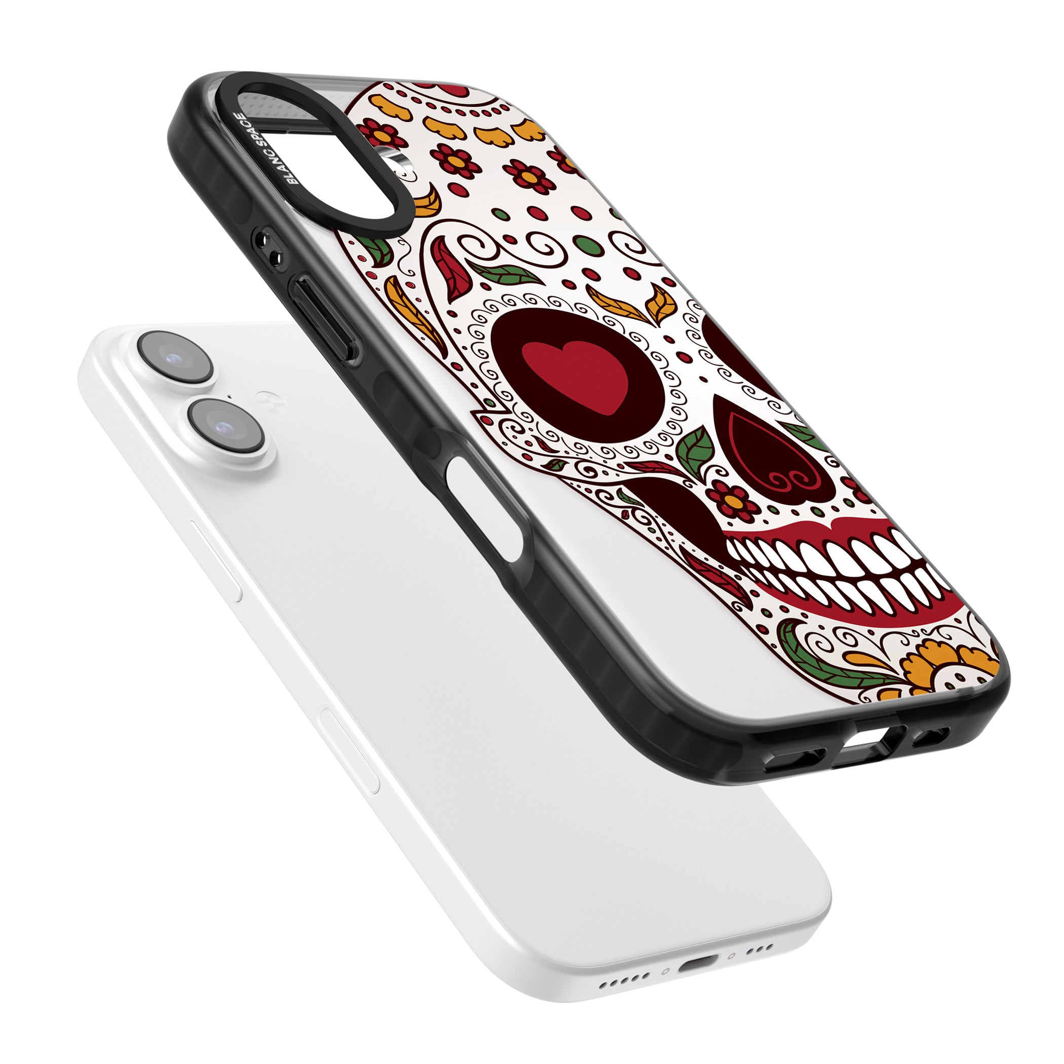 Autumn Sugar Skull iPhone 17 Impact Black Phone Case Colours