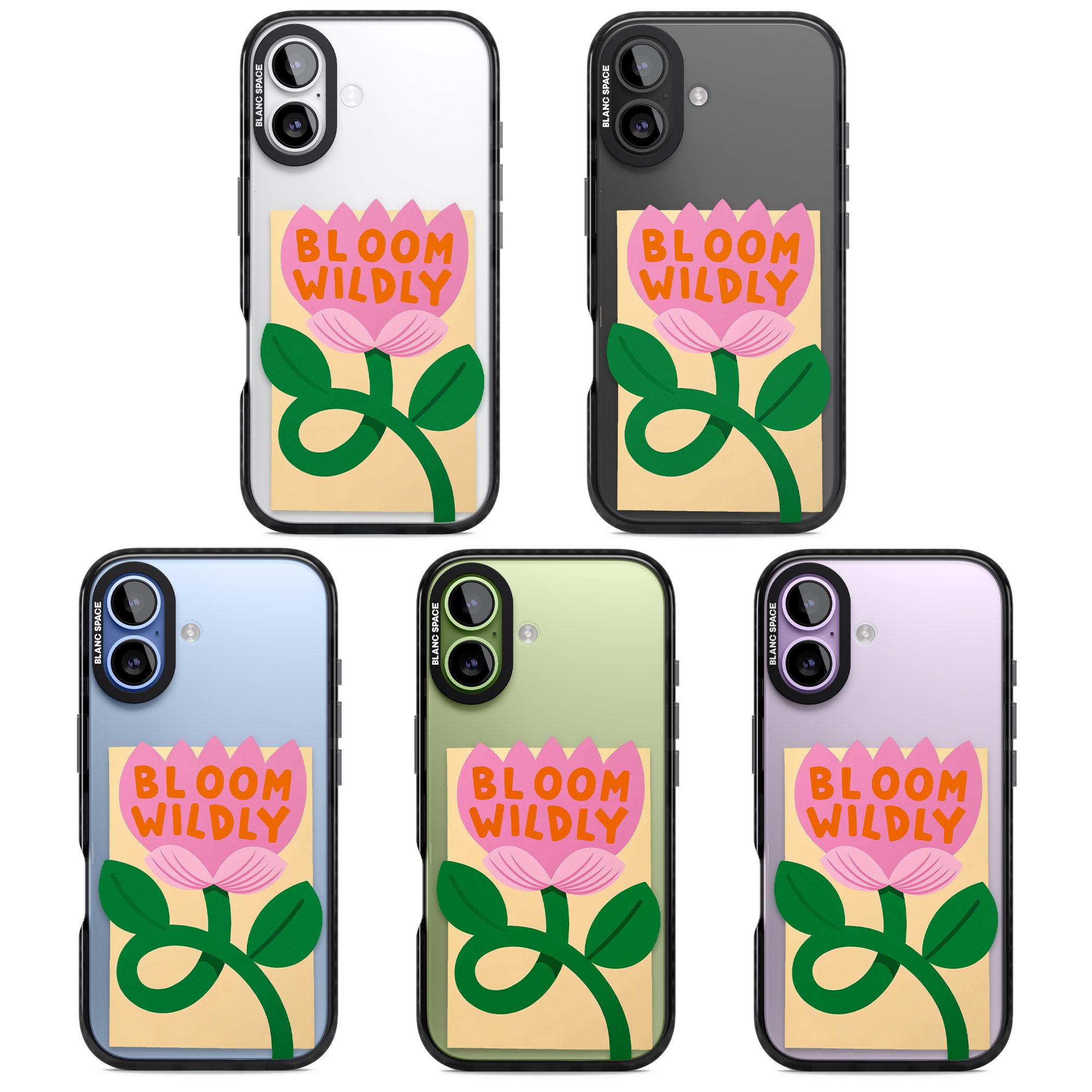 Bloom Wildly iPhone 17 Impact Black Phone Case APT Impact Protection