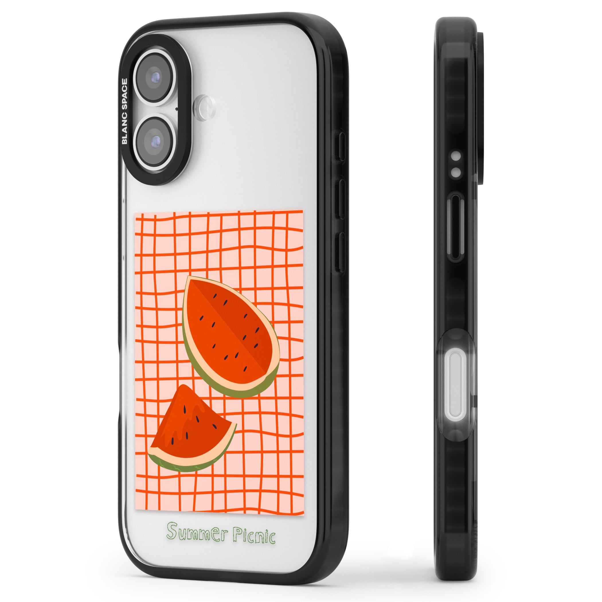 Summer Picnic iPhone 17 Impact Black Phone Case Side Profile
