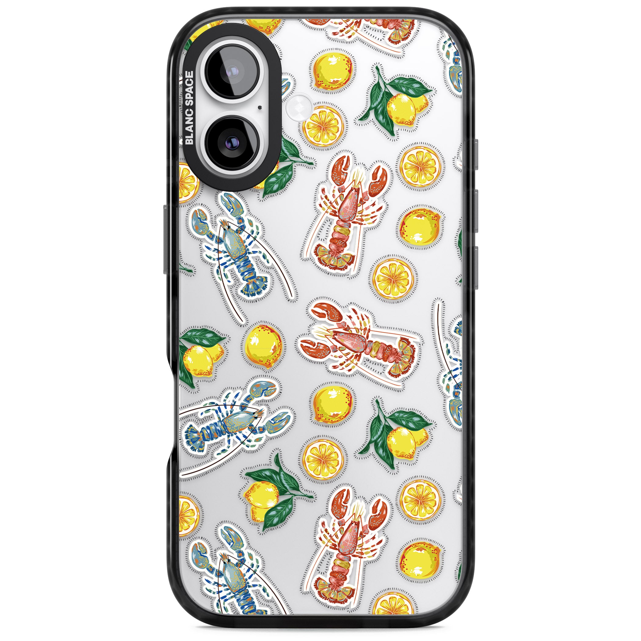 Lemons & Lobsters iPhone 17 Impact Black Phone Case