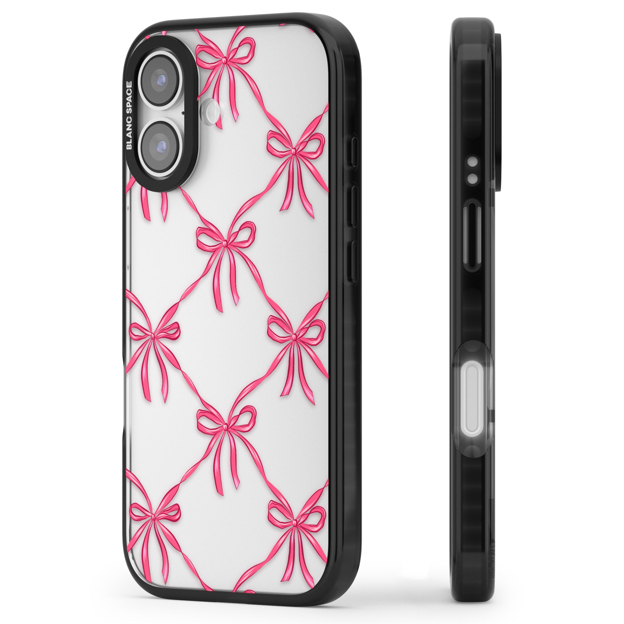 Bow Knots iPhone 17 Impact Black Phone Case Side Profile
