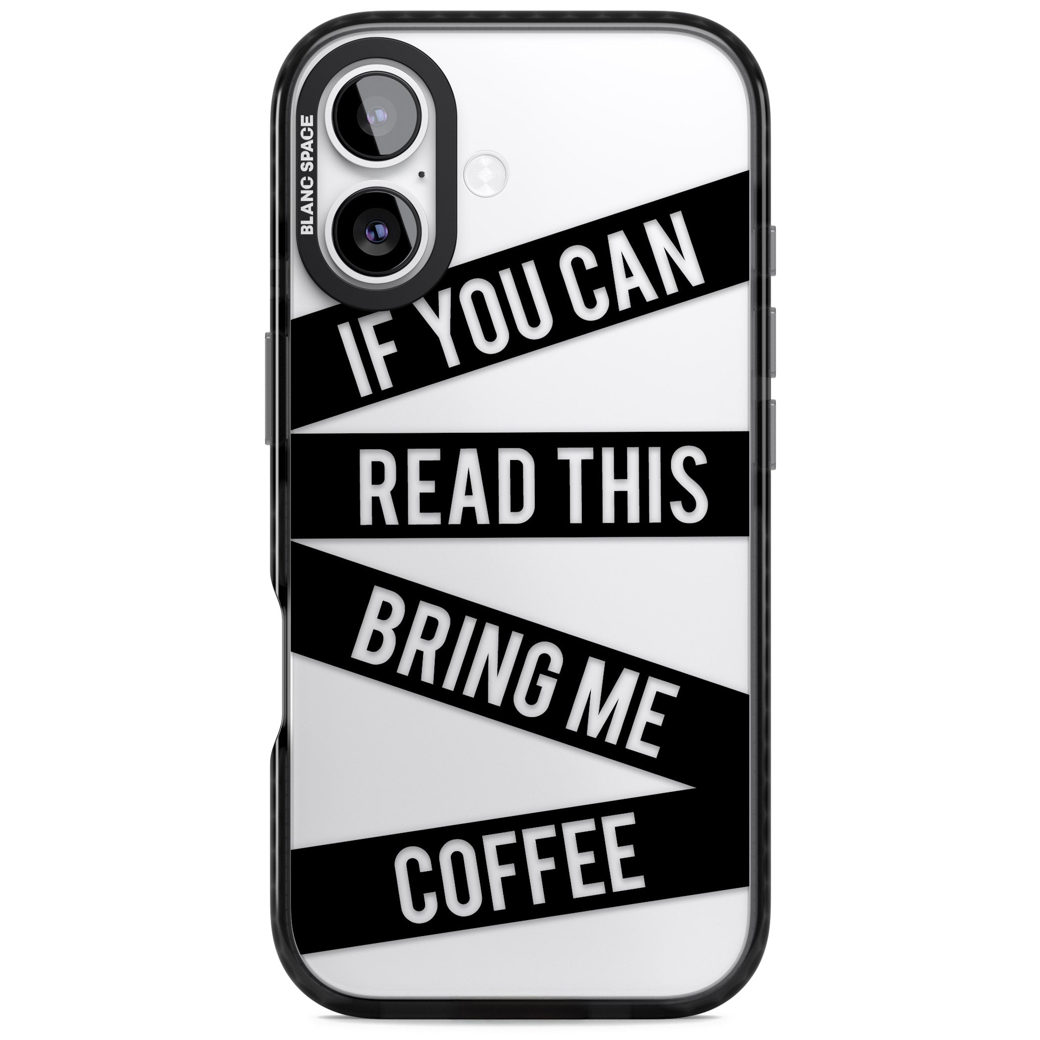 Bring Me Coffee iPhone 17 Impact Black Phone Case