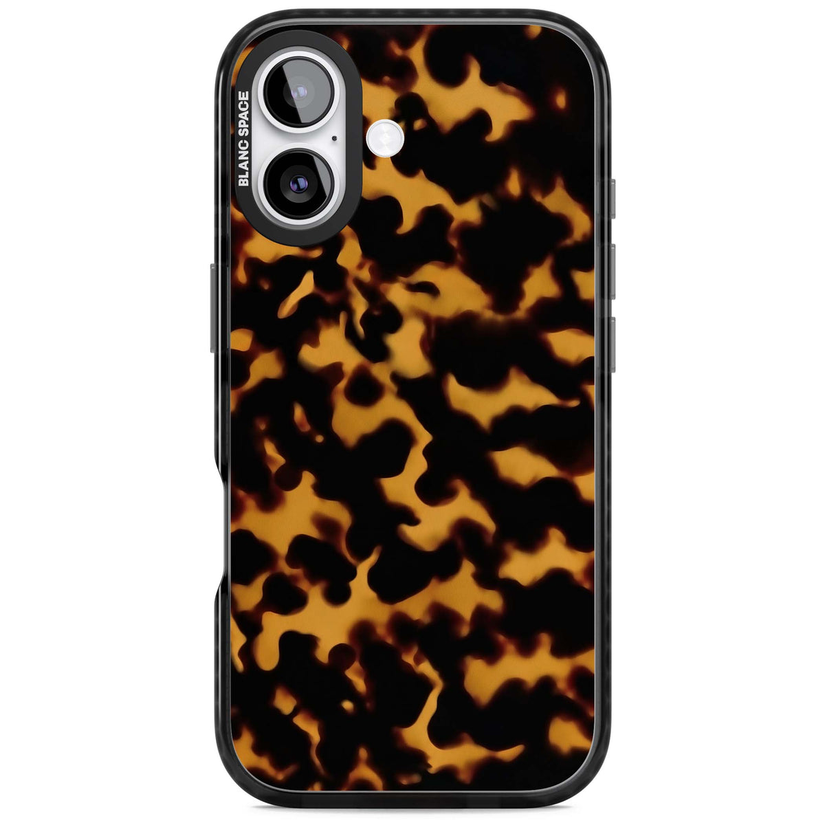 Amber Tortoise tortoiseshell iPhone case featuring warm amber and dark brown marble resin pattern | Clear Impact case for iPhone 17