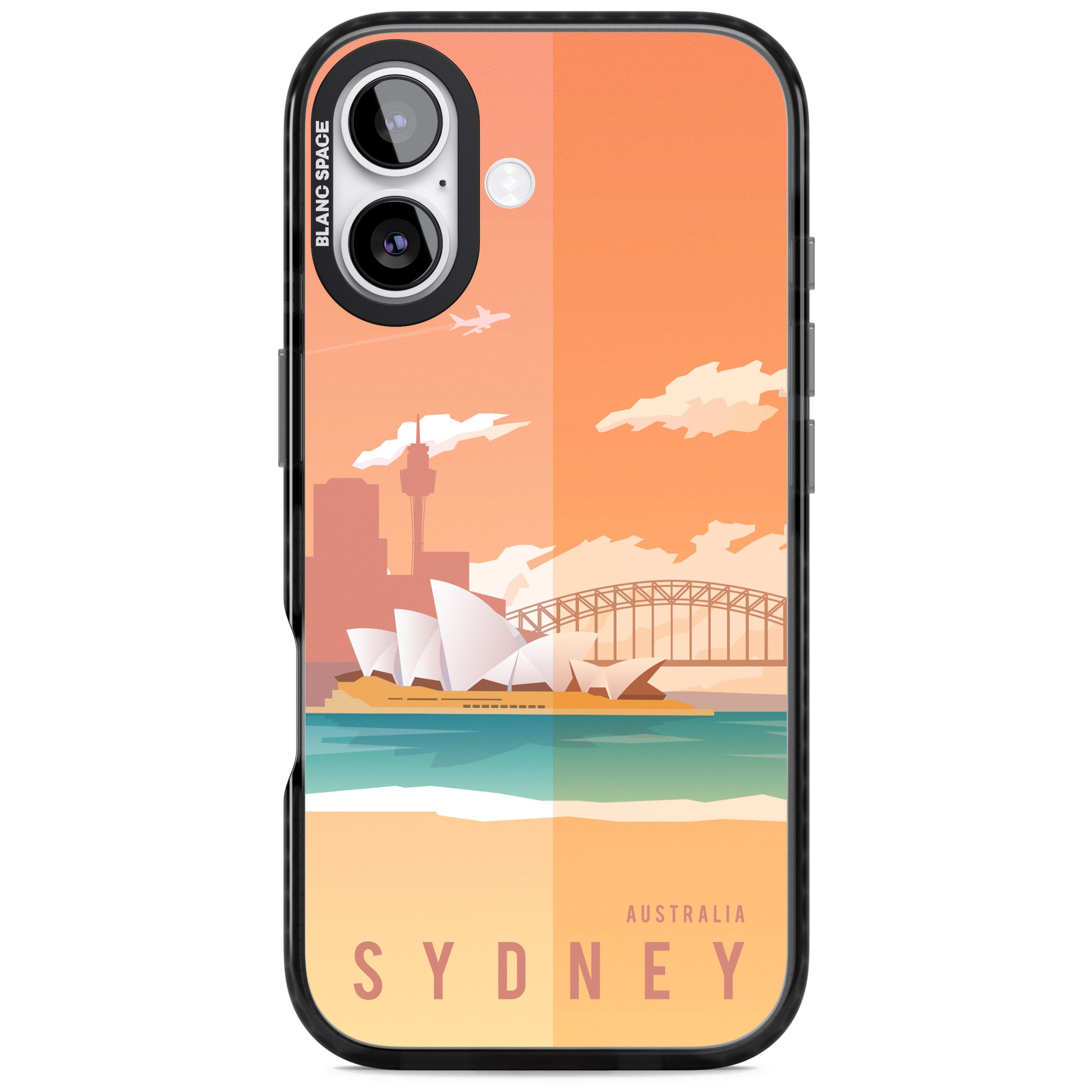 Vintage Travel Poster Sydney iPhone 17 Impact Black Phone Case