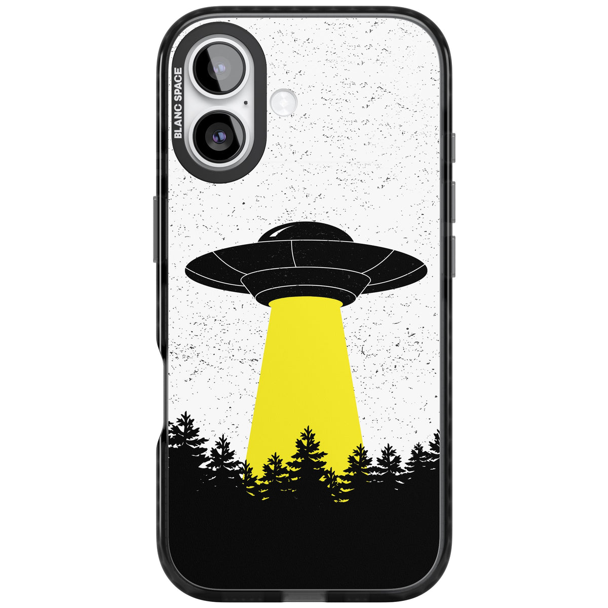 Alien Abduction iPhone 16 / iPhone 16 Plus / iPhone 17 Impact Black Phone Case front