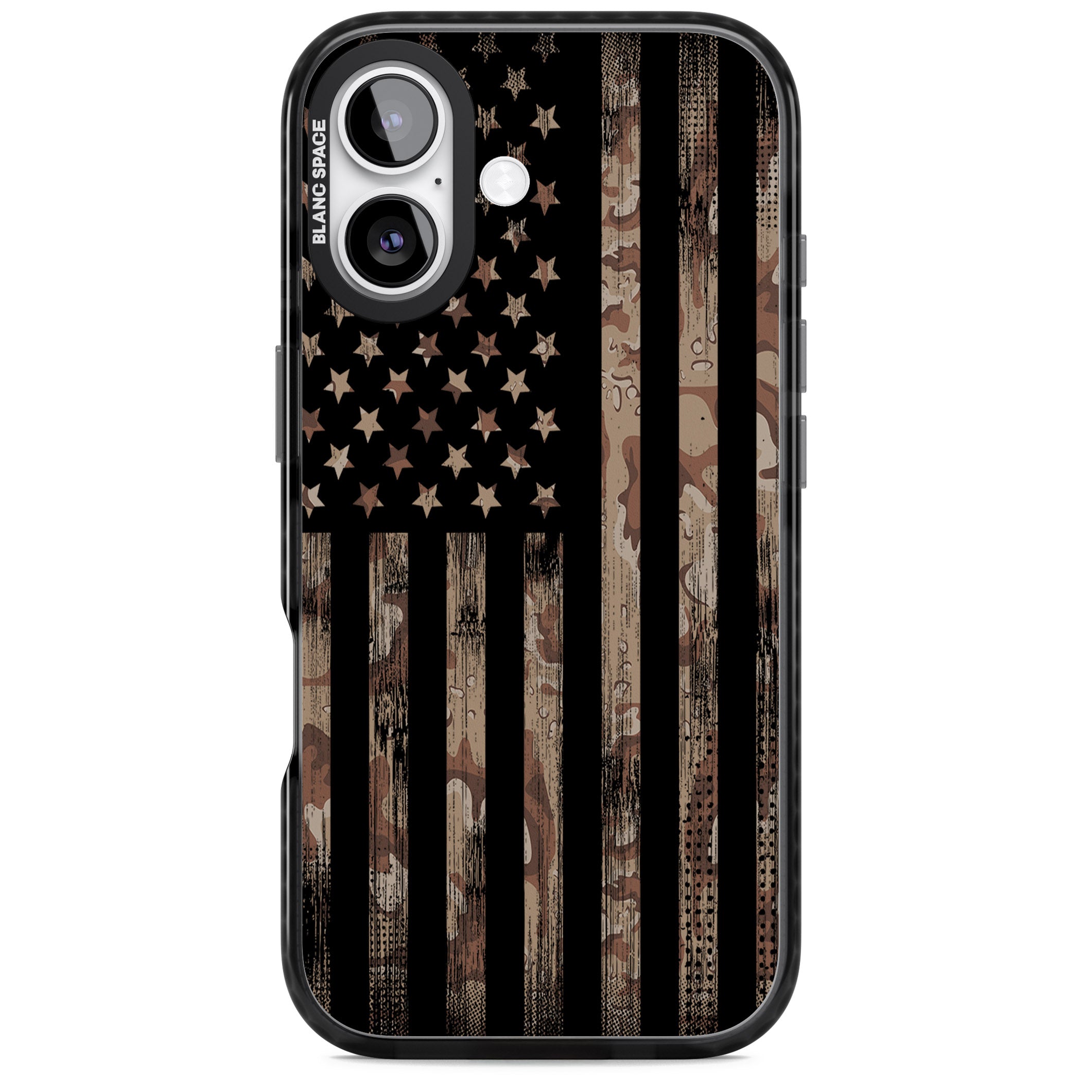 American Flag Camo iPhone 17 Impact Black Phone Case