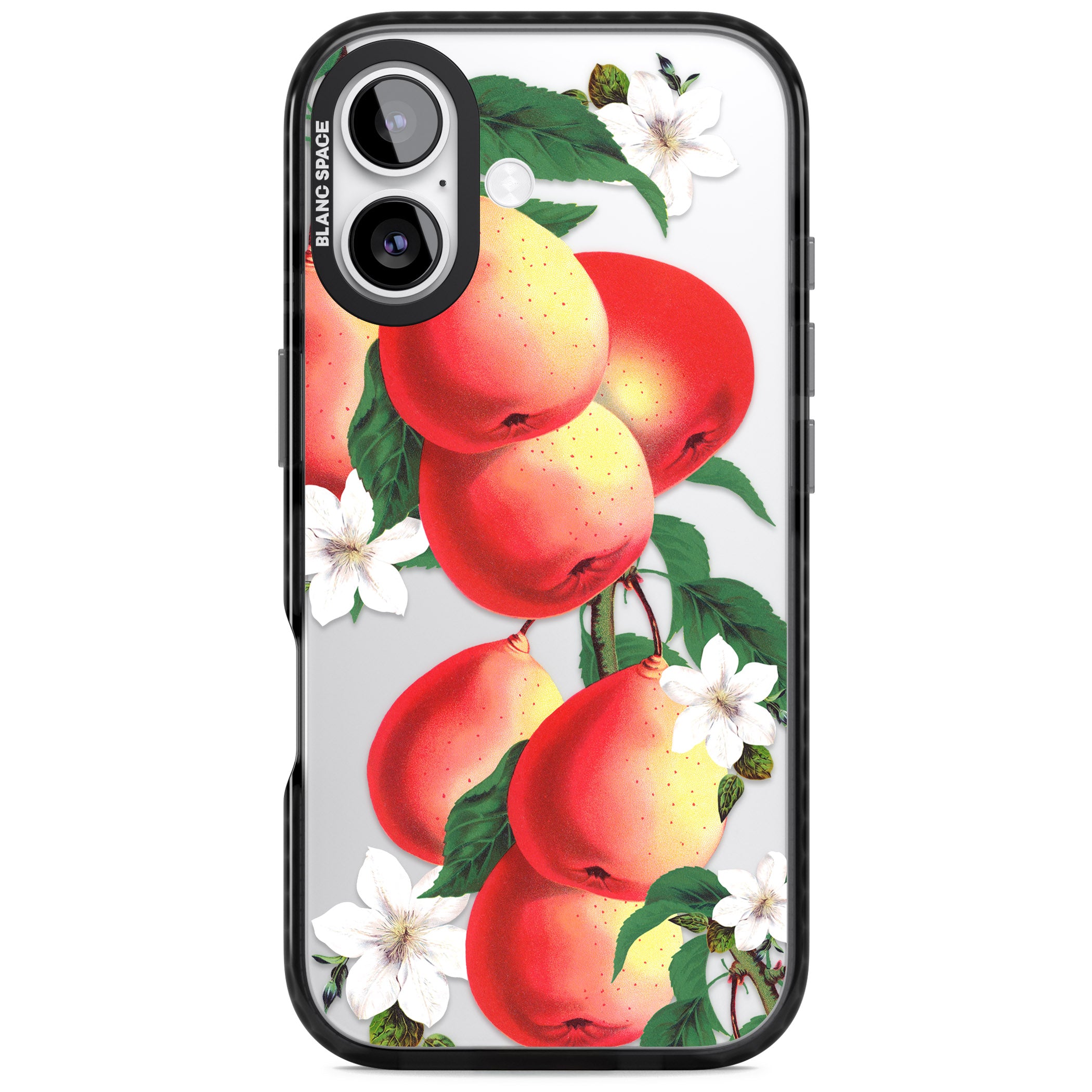 Vintage Painted Peaches iPhone 17 Impact Black Phone Case