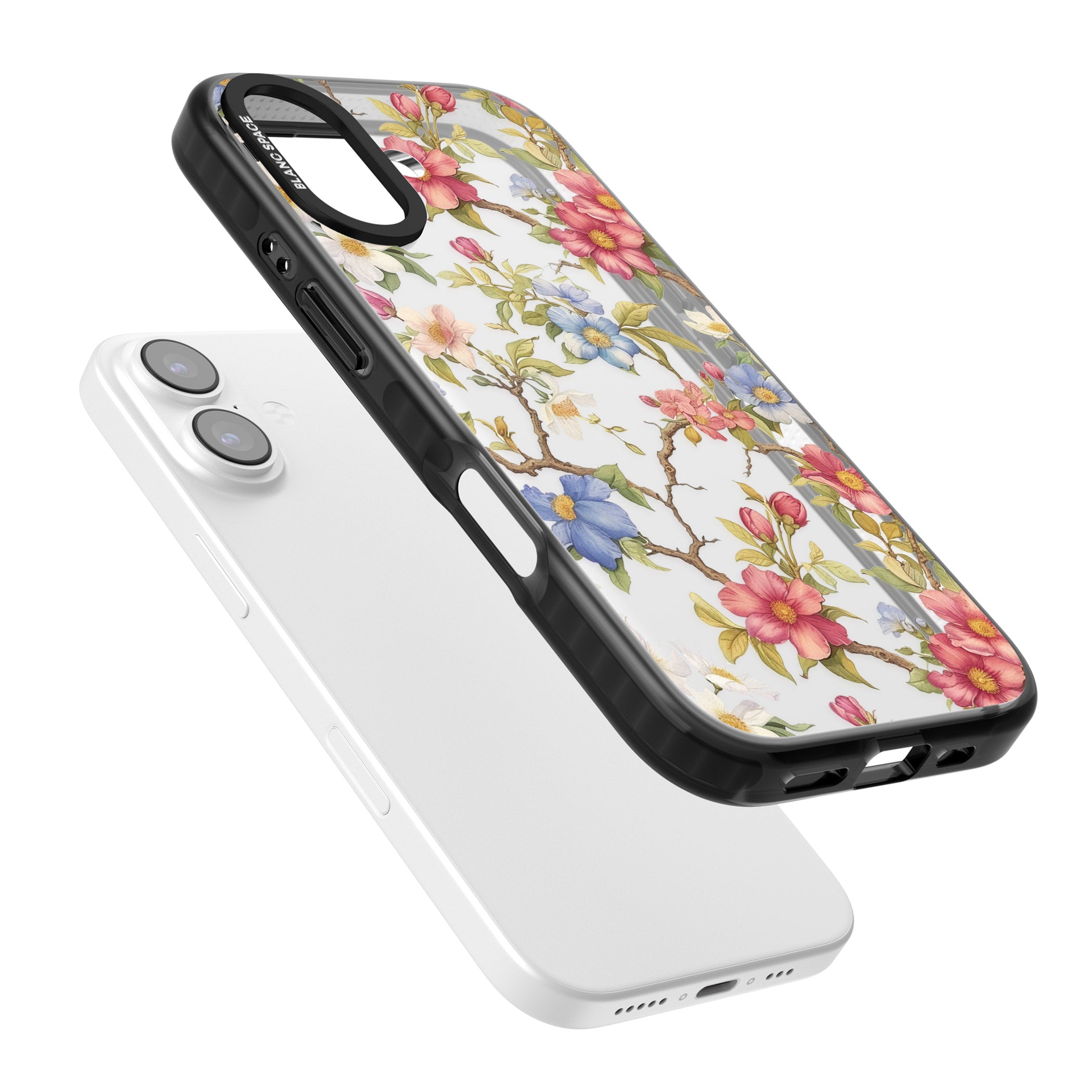 Vintage Vines & Flowers iPhone 17 Impact Black Phone Case Colours