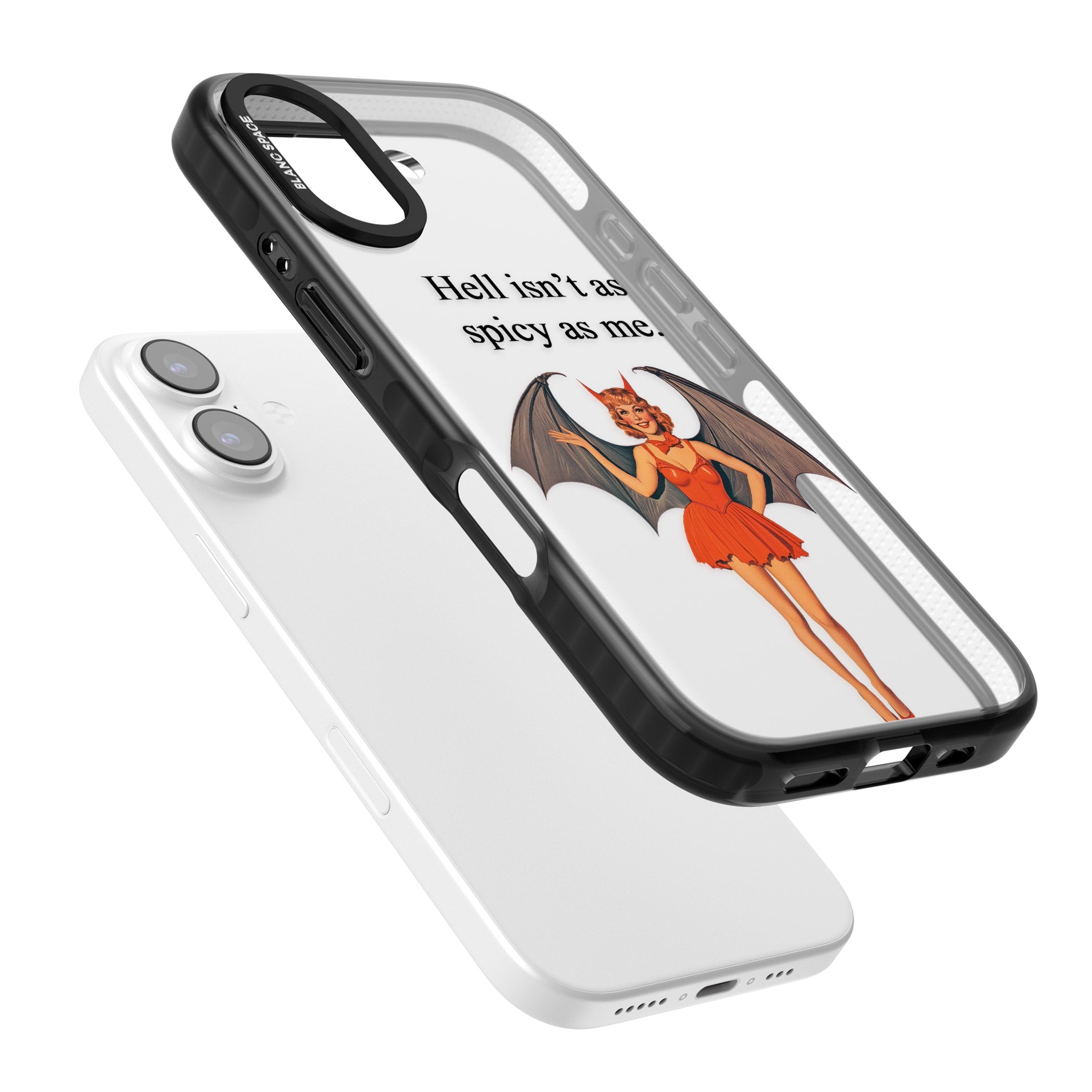 Hell Isnt As Spicy As Me iPhone 17 Impact Black Phone Case Colours