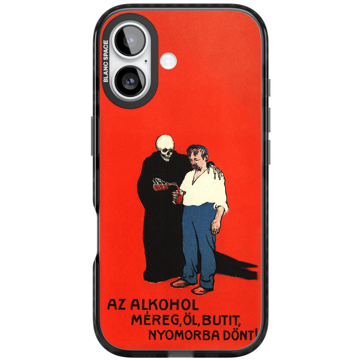 Az Alkohol Poster iPhone 16 / iPhone 16 Plus / iPhone 17 Impact Black Phone Case front