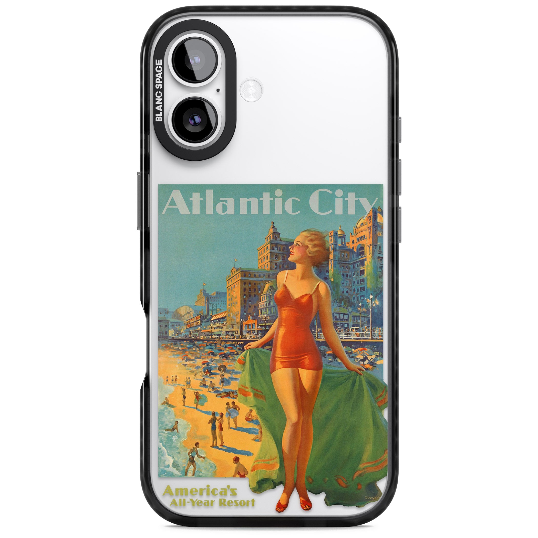 Atlantic City Vacation Poster iPhone 17 Impact Black Phone Case