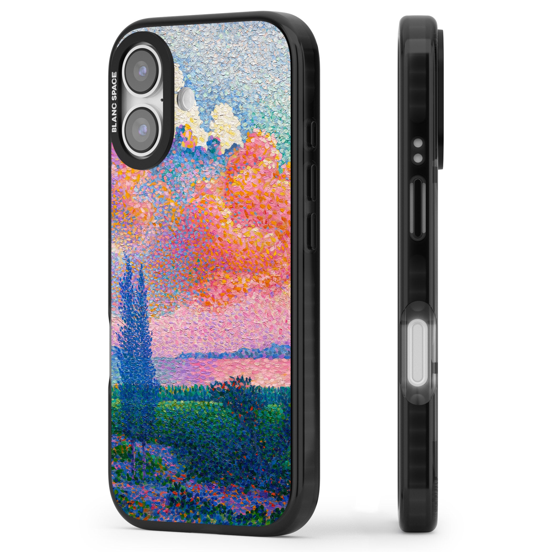 The Pink Cloud iPhone 17 Impact Black Phone Case Side Profile