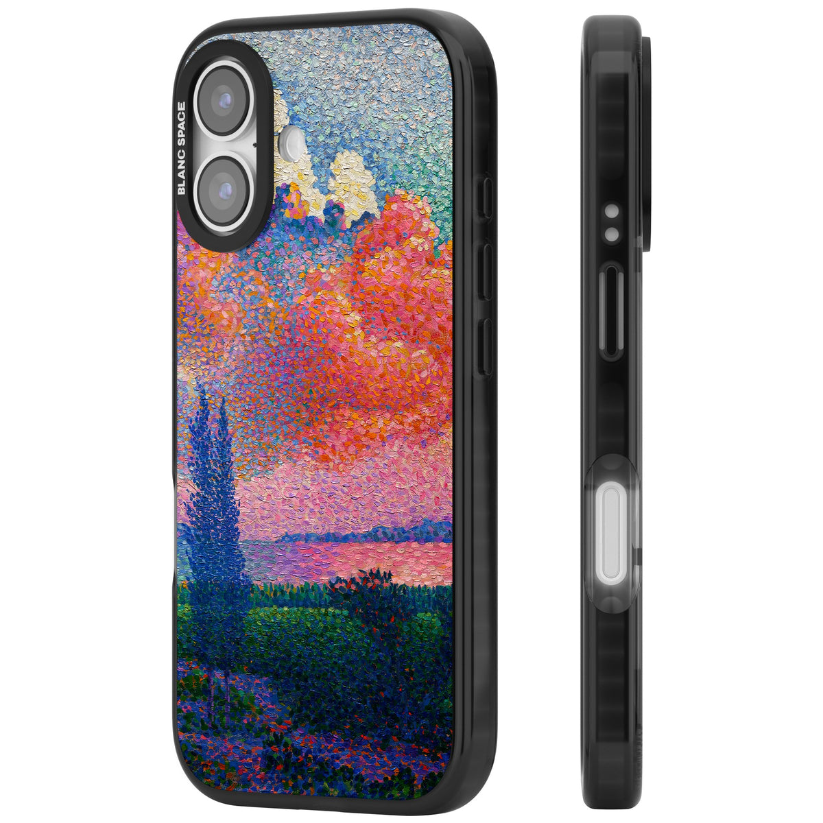 The Pink Cloud iPhone 16 / iPhone 16 Plus / iPhone 17 Impact Black Phone Case side