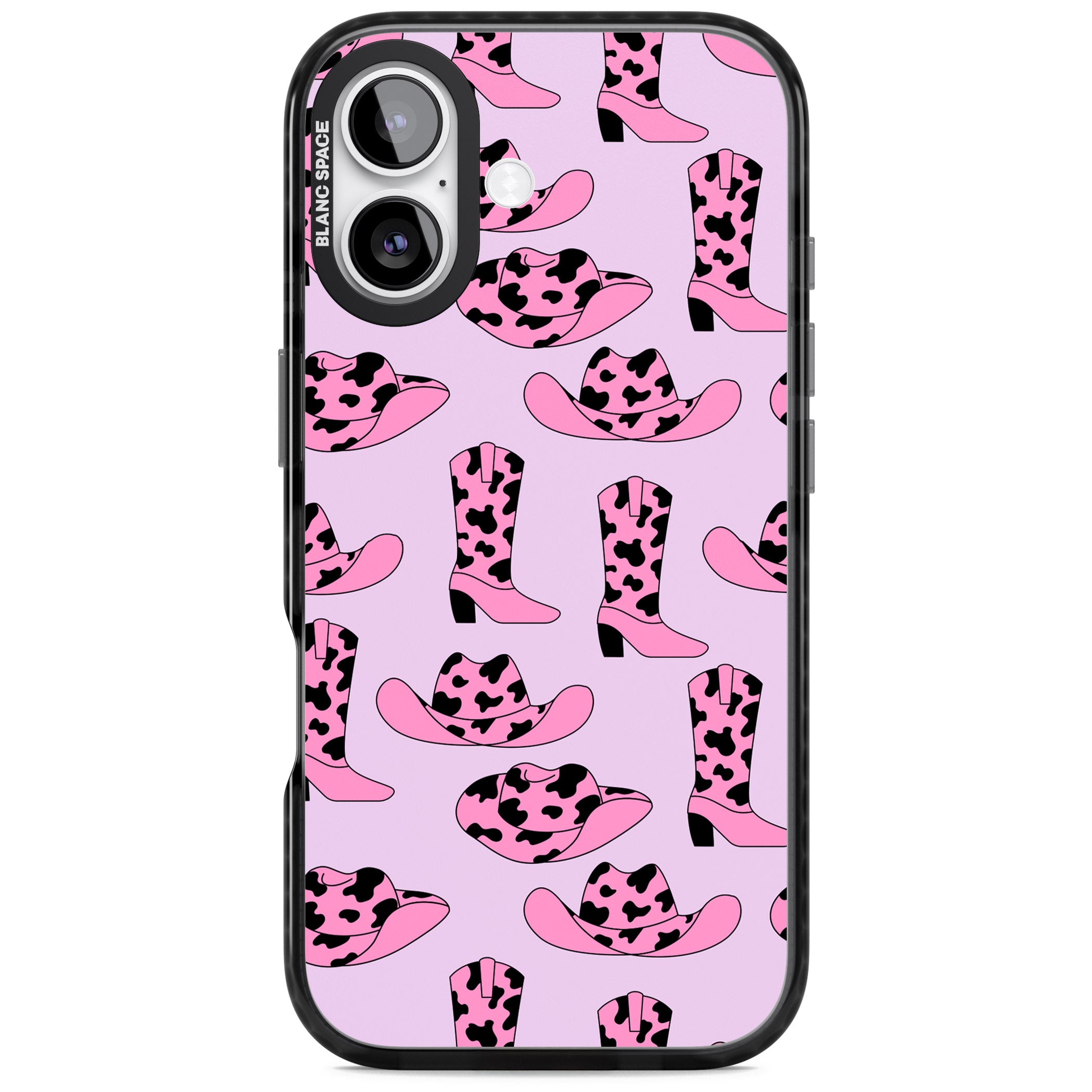 Cow Girl Pattern iPhone 17 Impact Black Phone Case