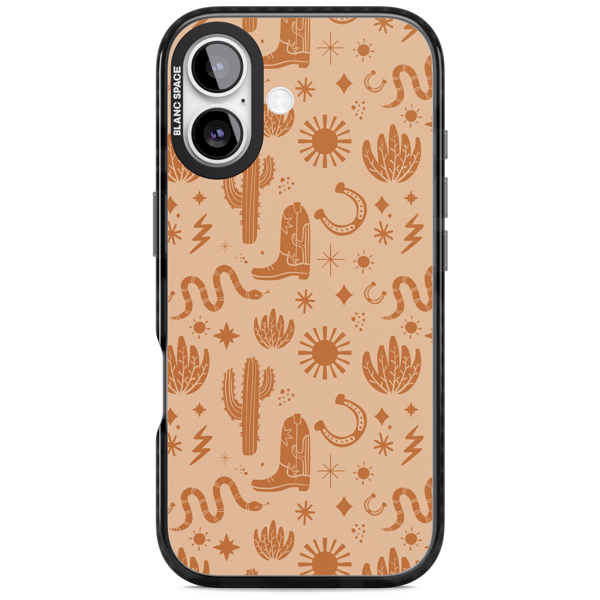Wild West Pattern iPhone 17 Impact Black Phone Case