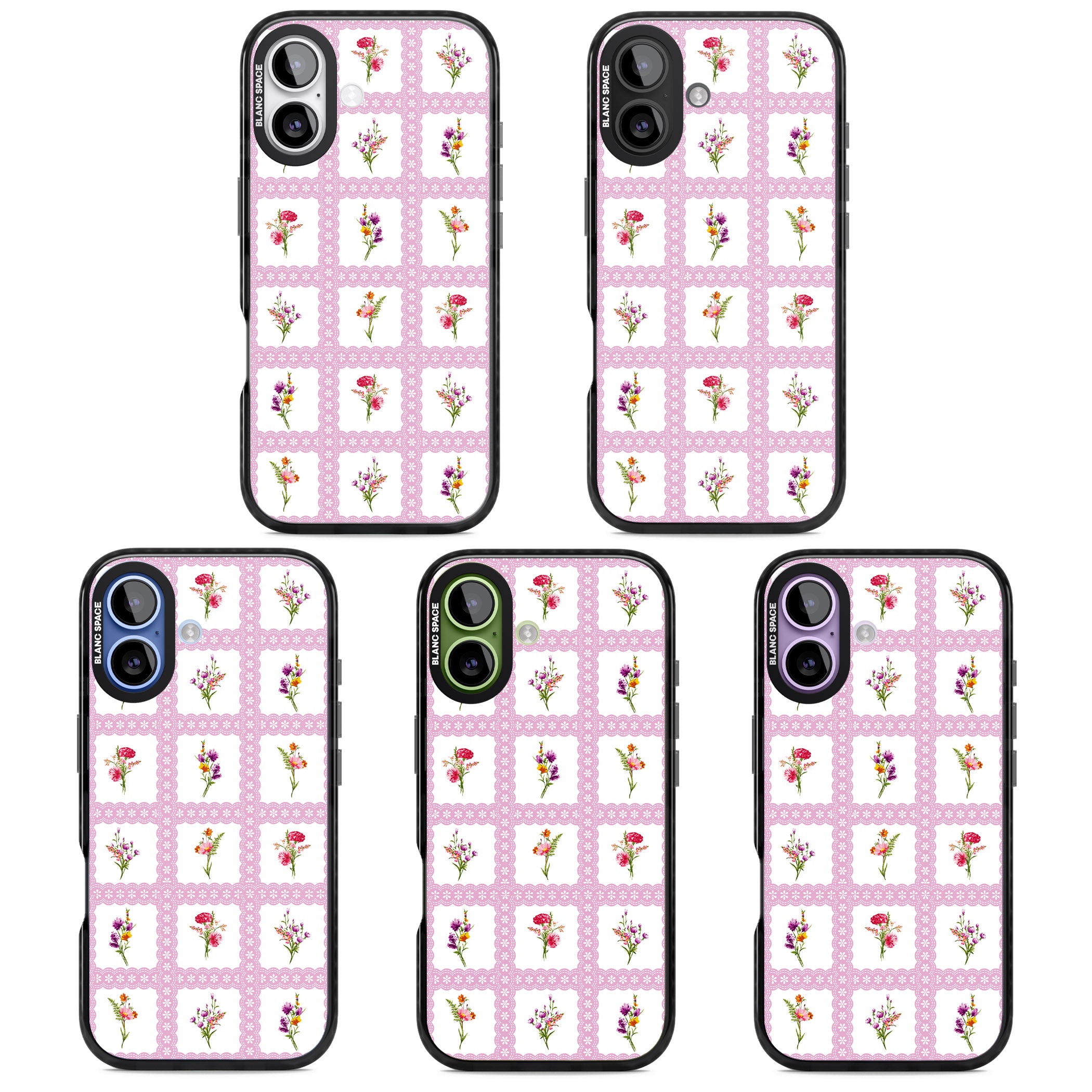 Wildflower Windows iPhone 17 Impact Black Phone Case APT Impact Protection