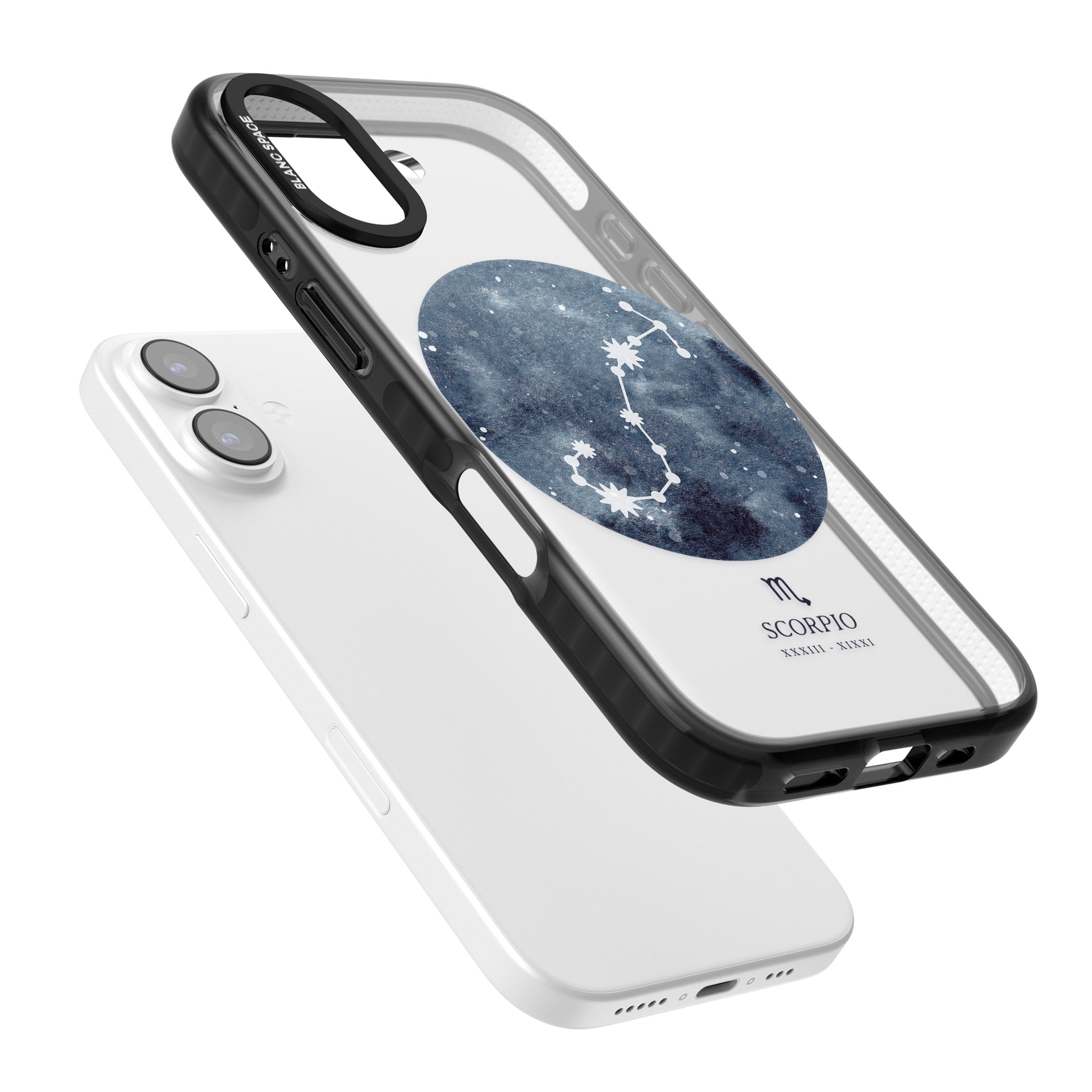 Scorpio Zodiac Blue iPhone 17 Impact Black Phone Case Colours