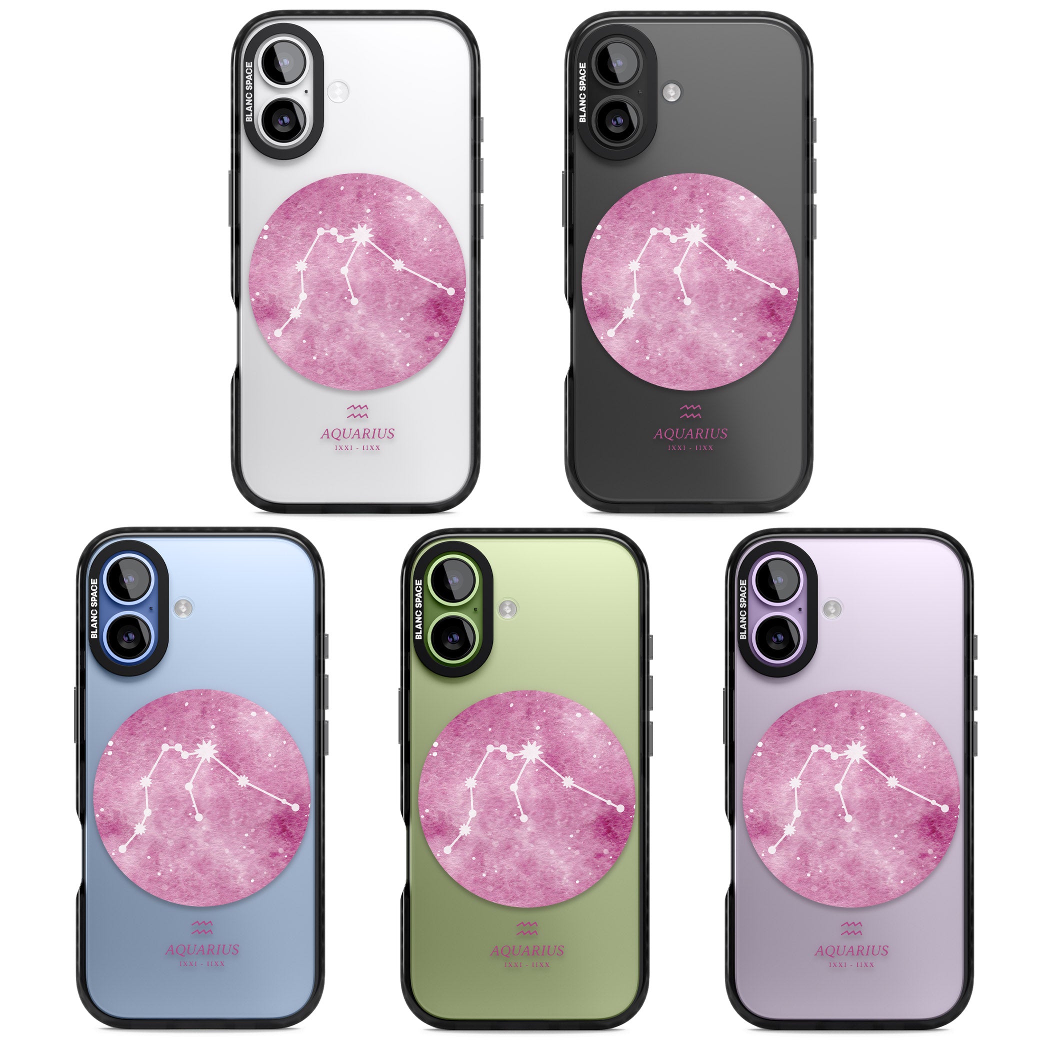 Aquarius Zodiac iPhone 17 Impact Black Phone Case APT Impact Protection