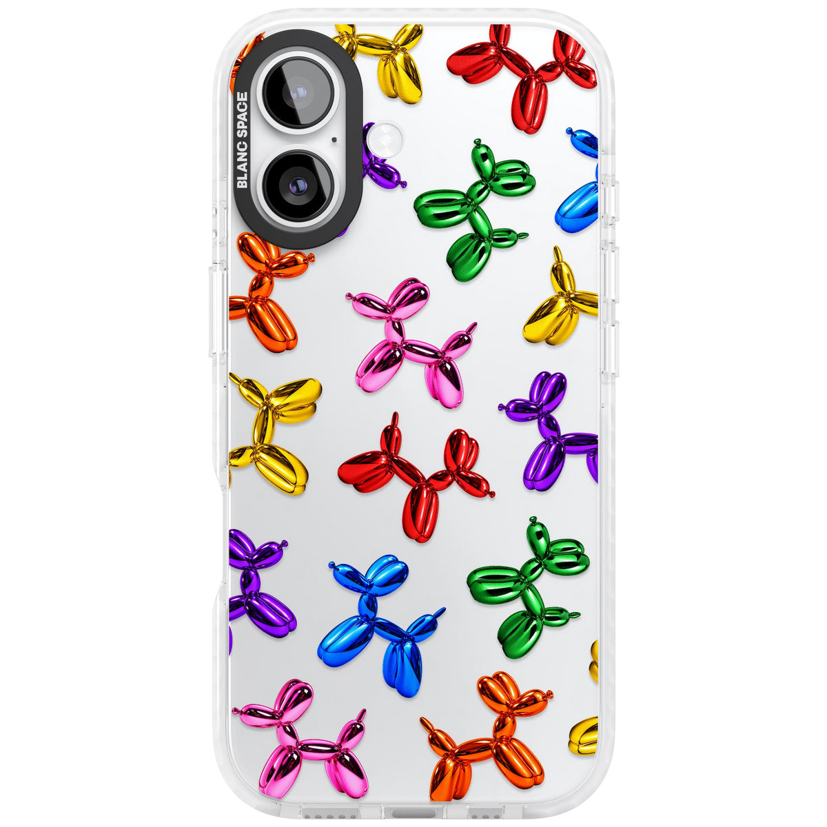 Balloon Dogs iPhone 16 / iPhone 16 Plus / iPhone 17 Impact Clear Phone Case front