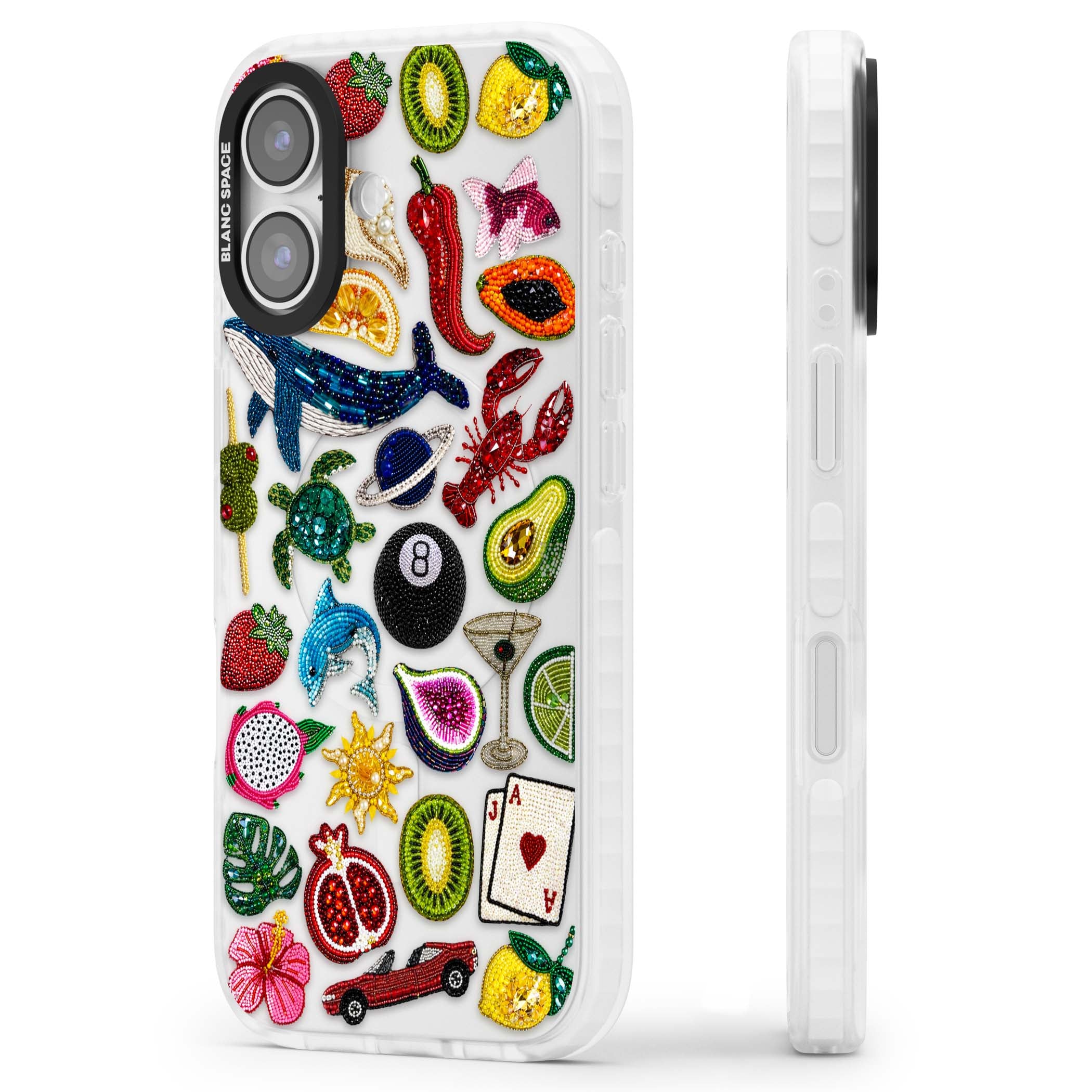 Beaded Mix cute iPhone case | Black Impact case for iPhone 17
