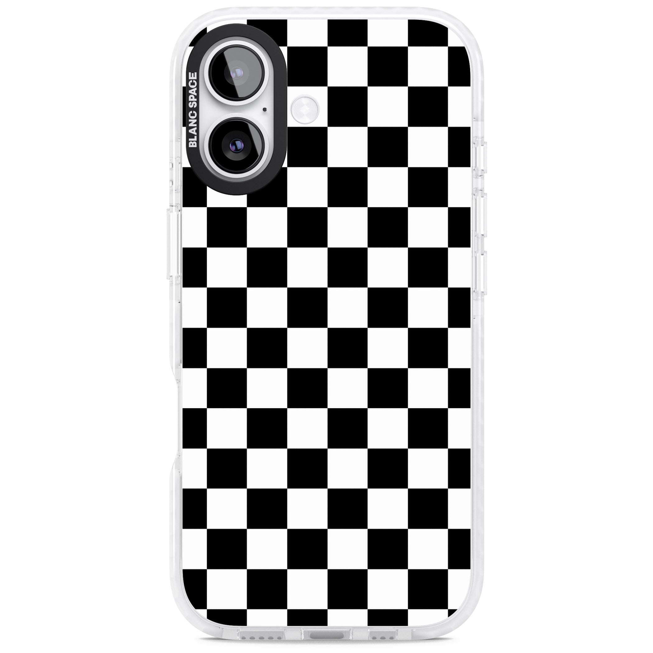 Black Checkered iPhone 17 Impact Clear Phone Case