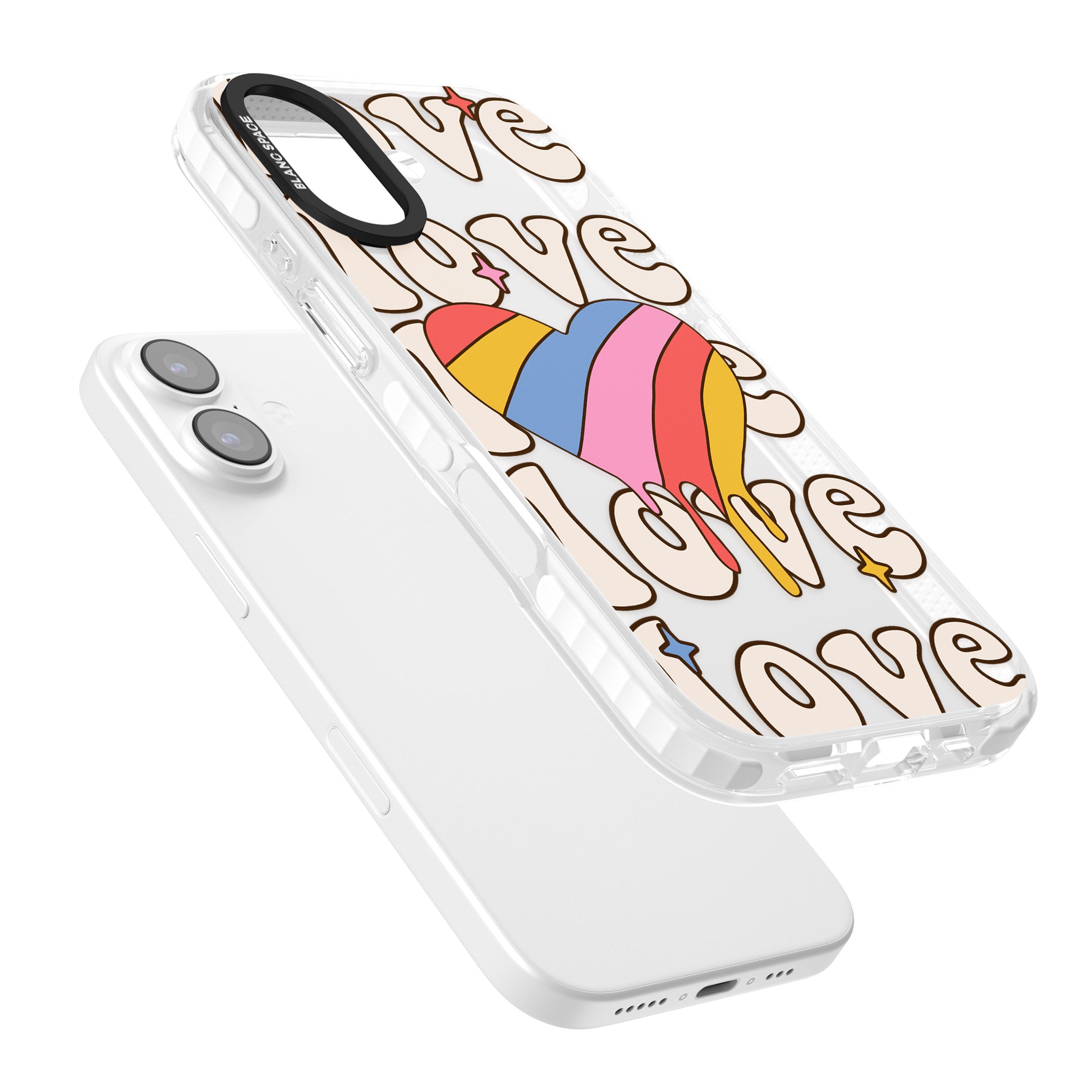 Groovy Love iPhone 17 Impact Clear Phone Case Colours