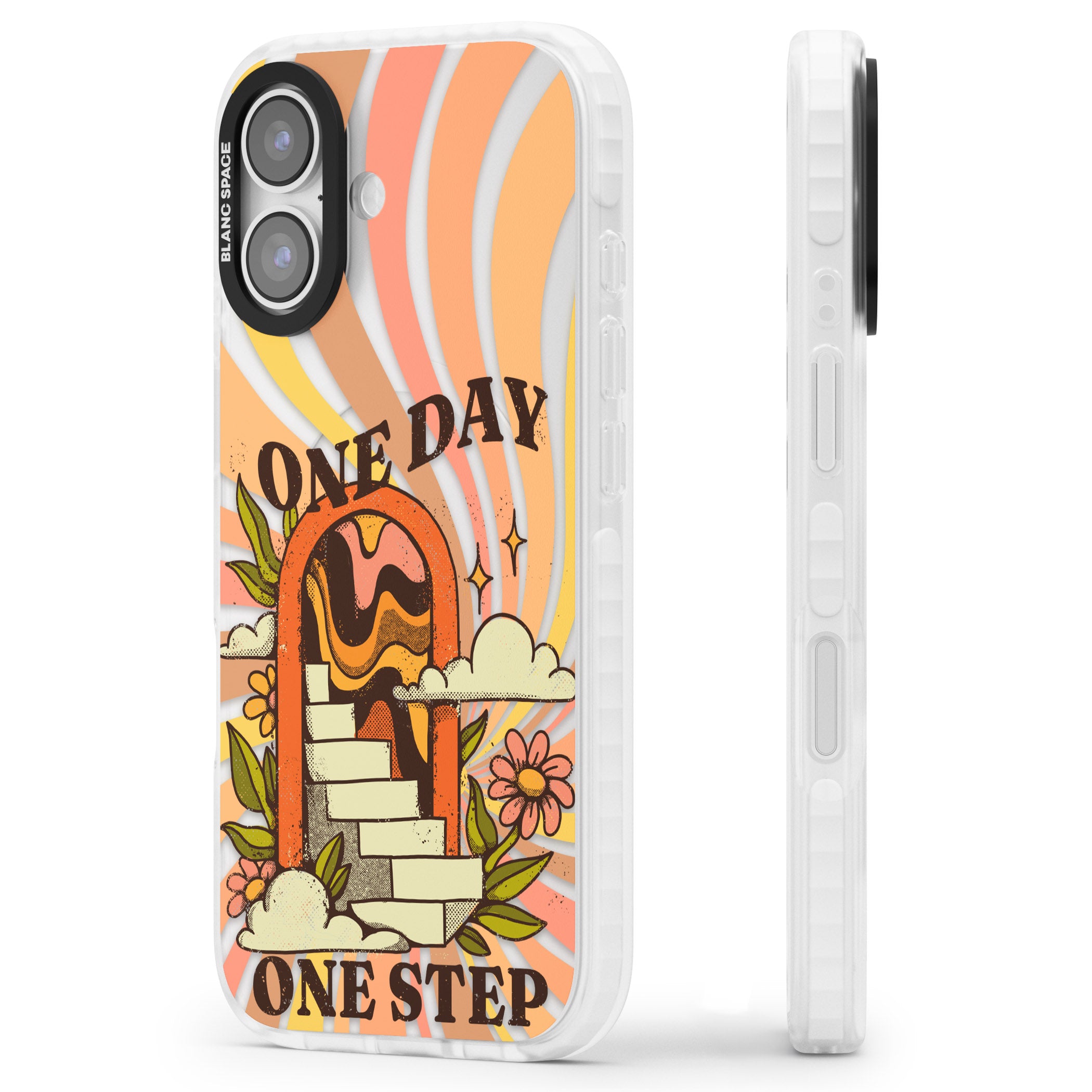 One Day One Step iPhone 17 Impact Clear Phone Case Side Profile
