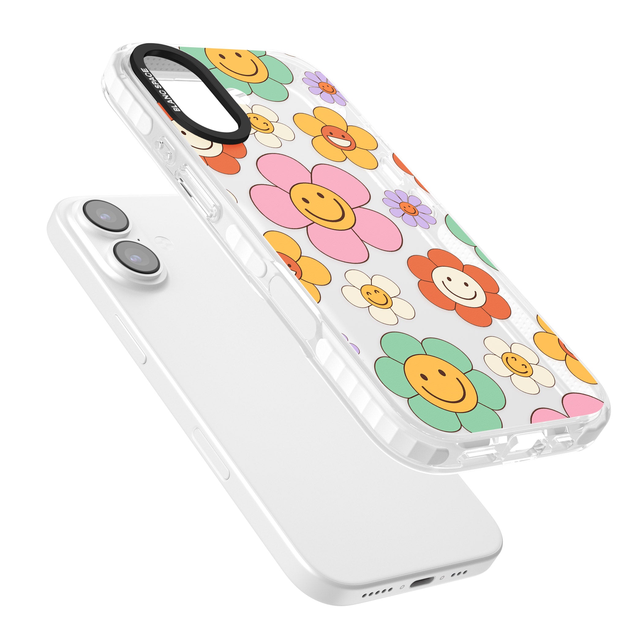 Happy Blossoms iPhone 17 Impact Clear Phone Case Colours