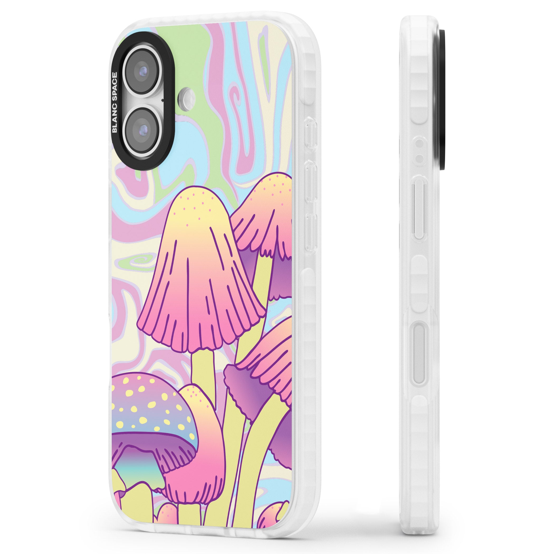 Shroomin' iPhone 17 Impact Clear Phone Case Side Profile