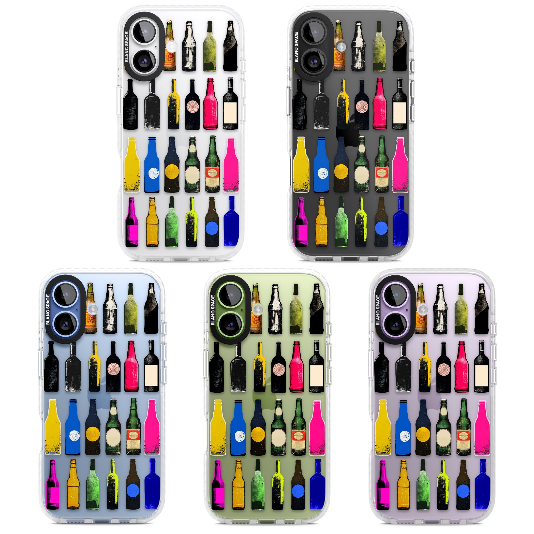Glass Bottles iPhone 17 Impact Clear Phone Case APT Impact Protection