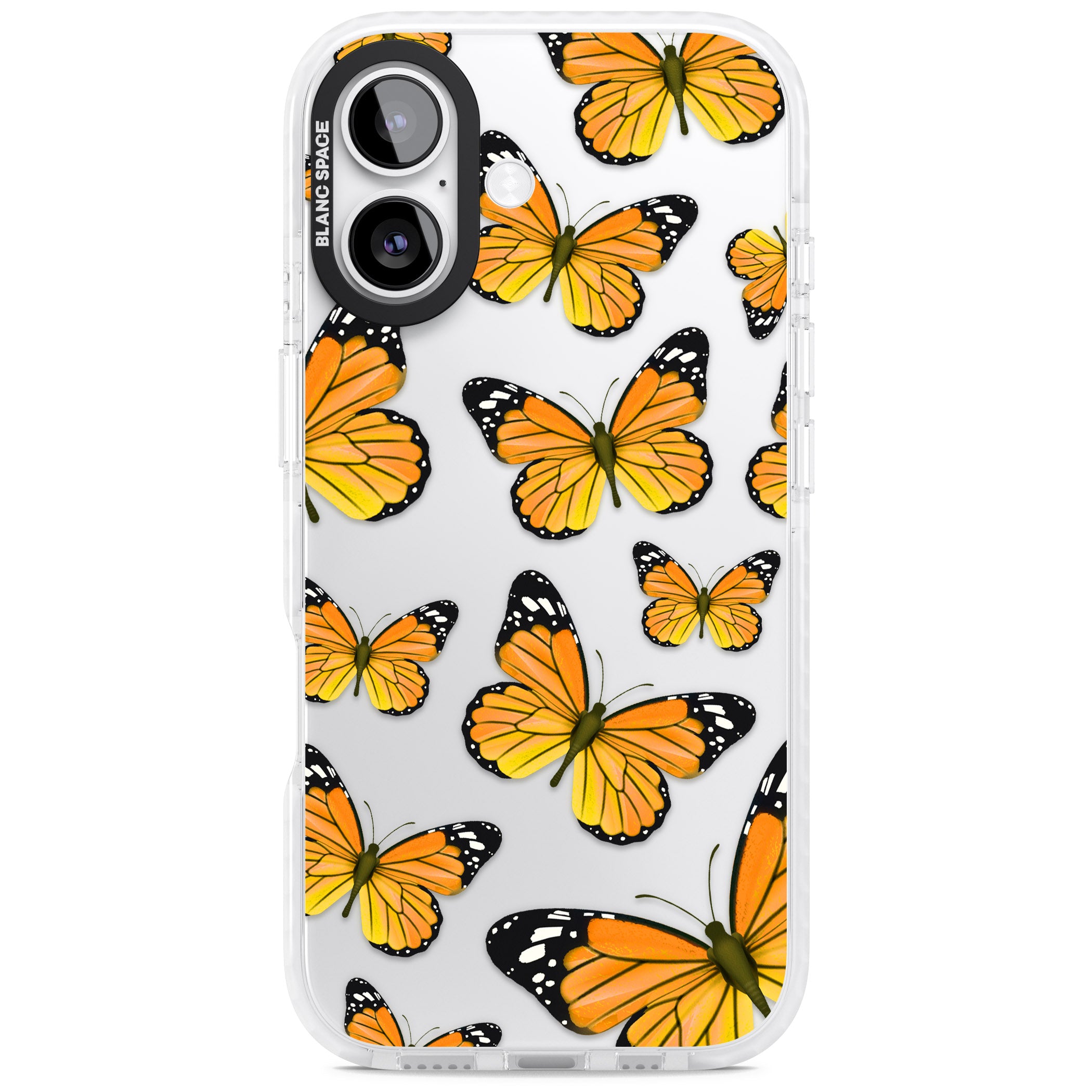 Sun Yellow Butterflies iPhone 17 Impact Clear Phone Case