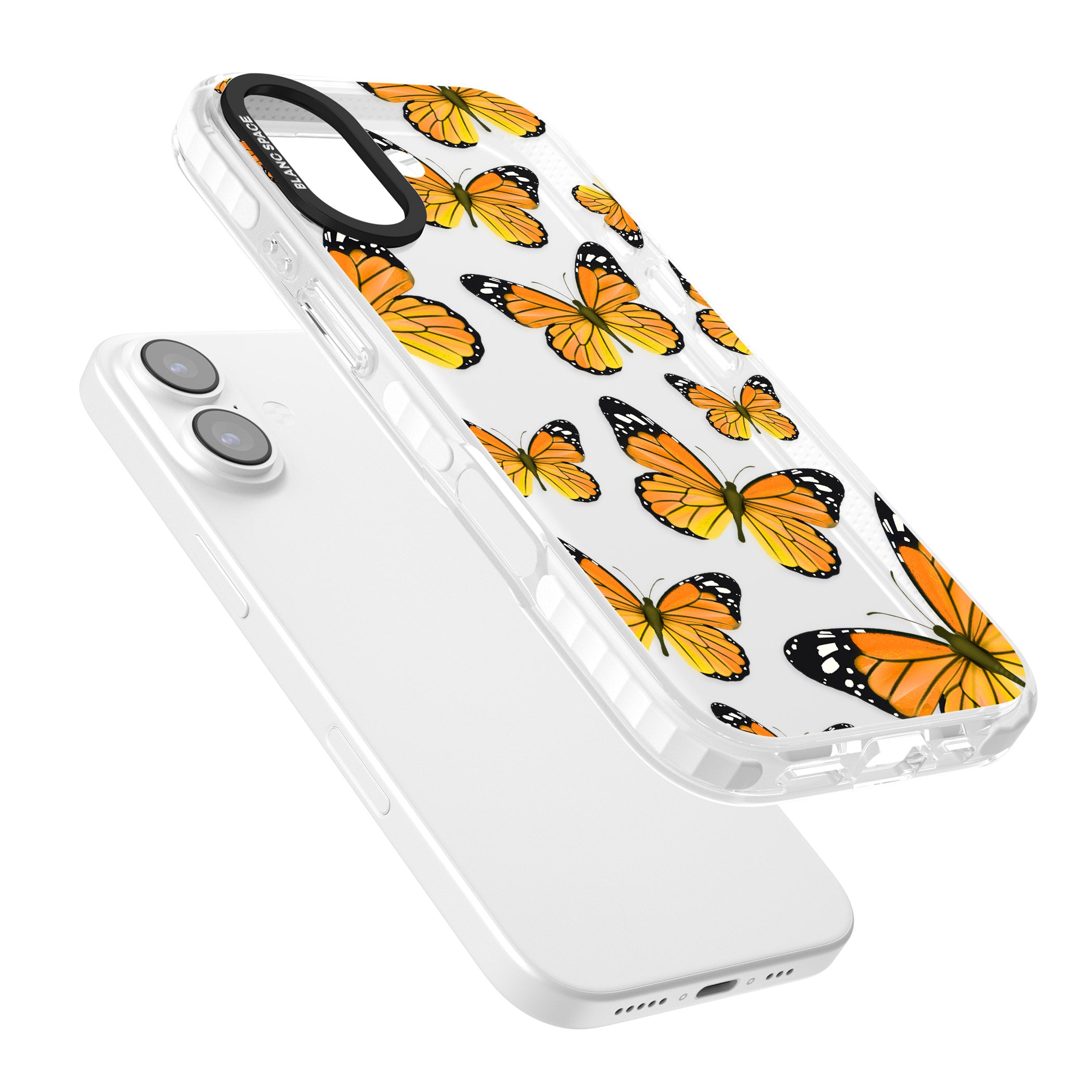 Sun Yellow Butterflies iPhone 17 Impact Clear Phone Case Colours