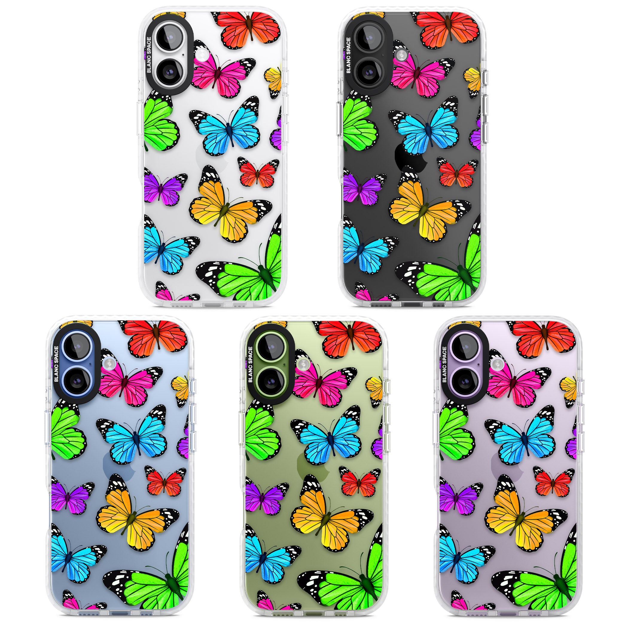 Vibrant Butterflies iPhone 17 Impact Clear Phone Case APT Impact Protection