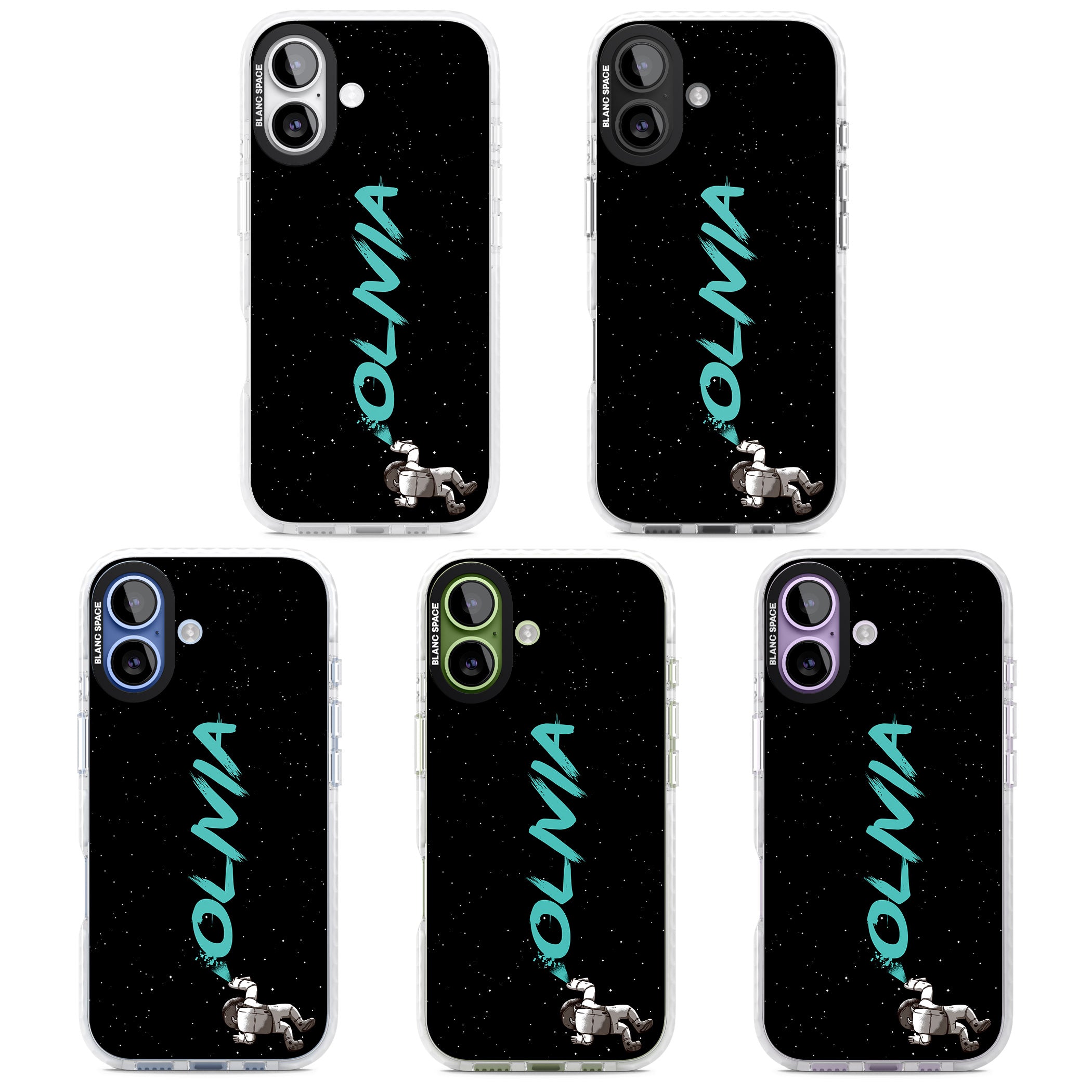 Personalised Astronaut Graffiti iPhone 17 Impact Clear Phone Case APT Impact Protection