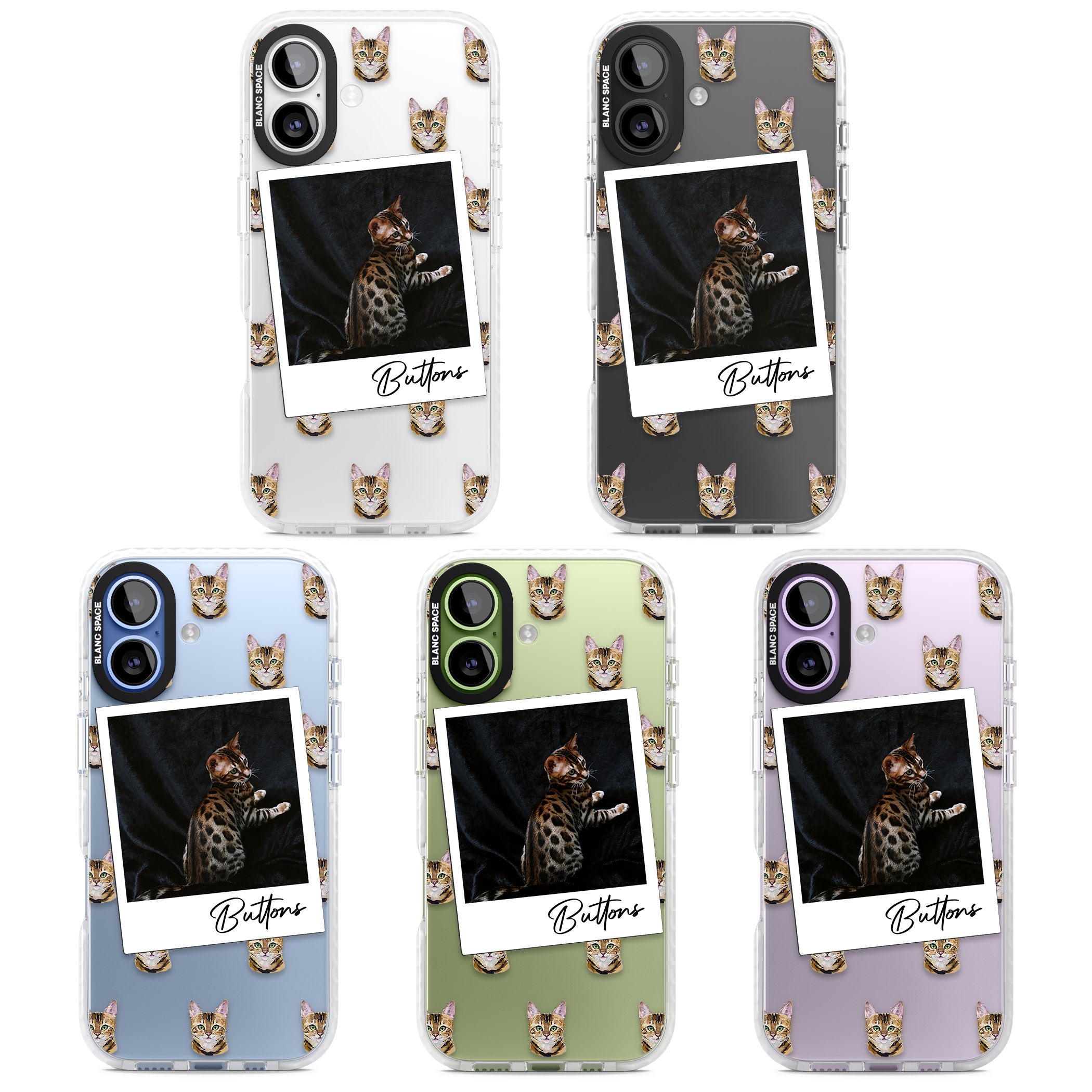 Personalised Bengal Cat Photo iPhone 17 Impact Clear Phone Case APT Impact Protection