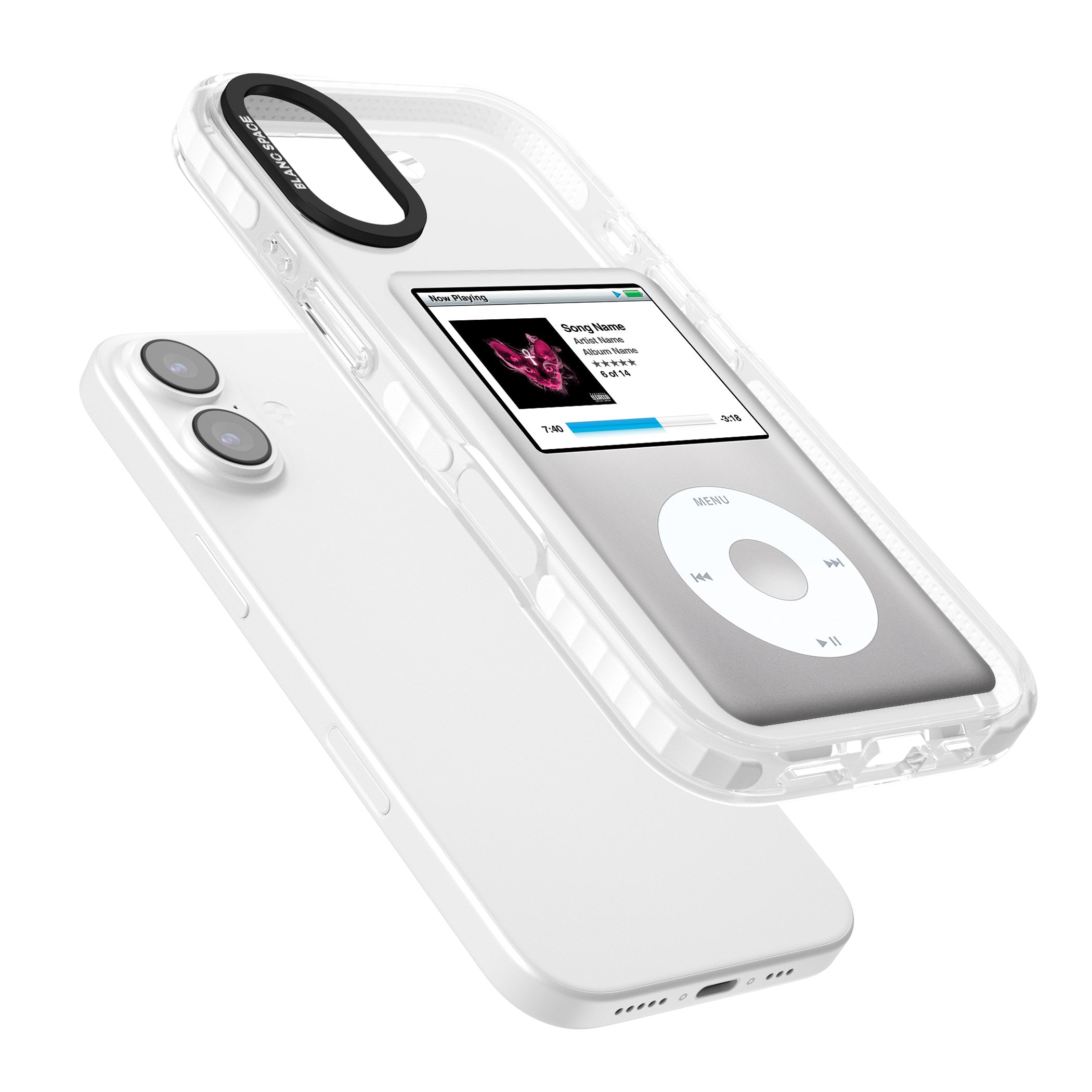 Personalised Classic Ipod iPhone 17 Impact Clear Phone Case Colours