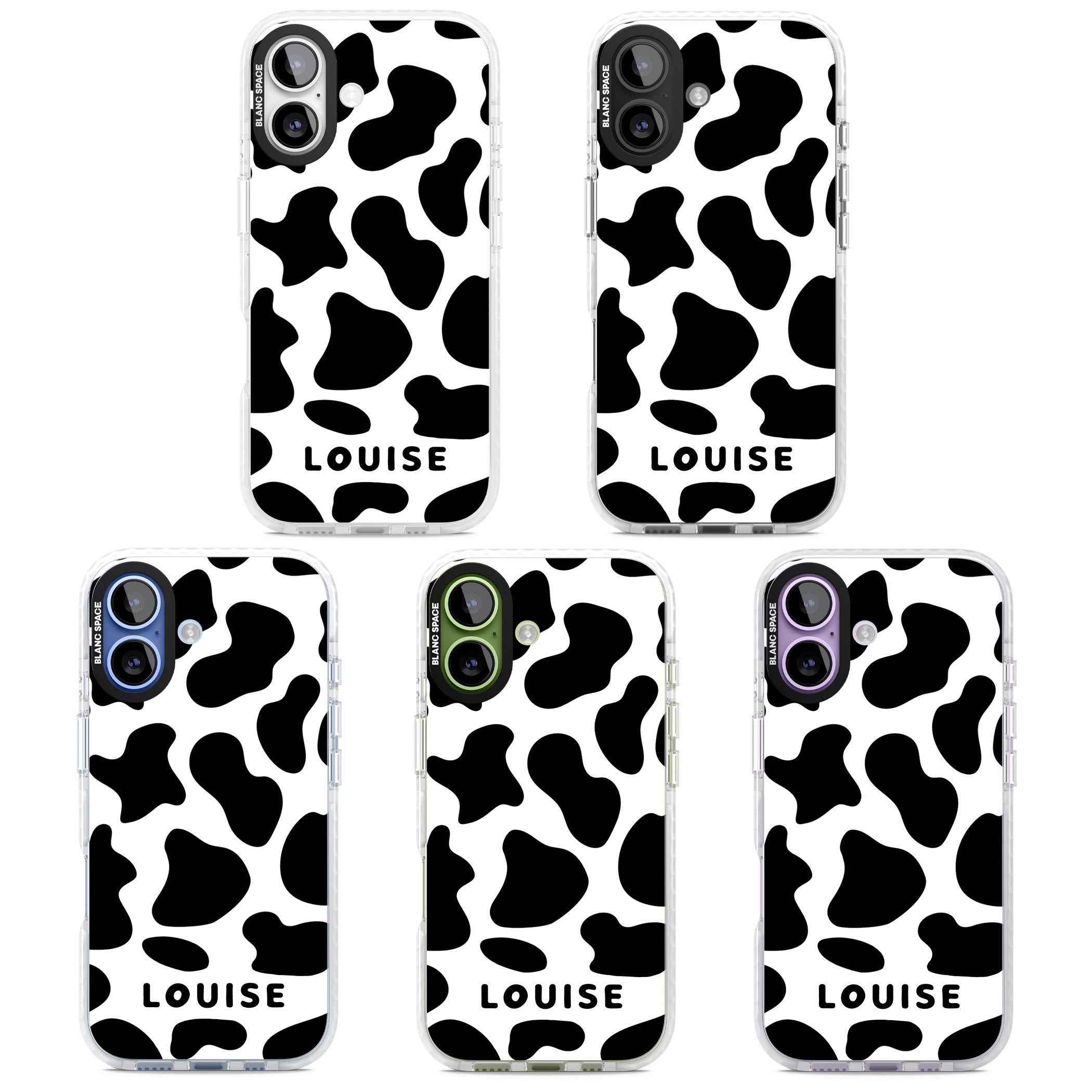 Personalised Cow Print iPhone 17 Impact Clear Phone Case APT Impact Protection