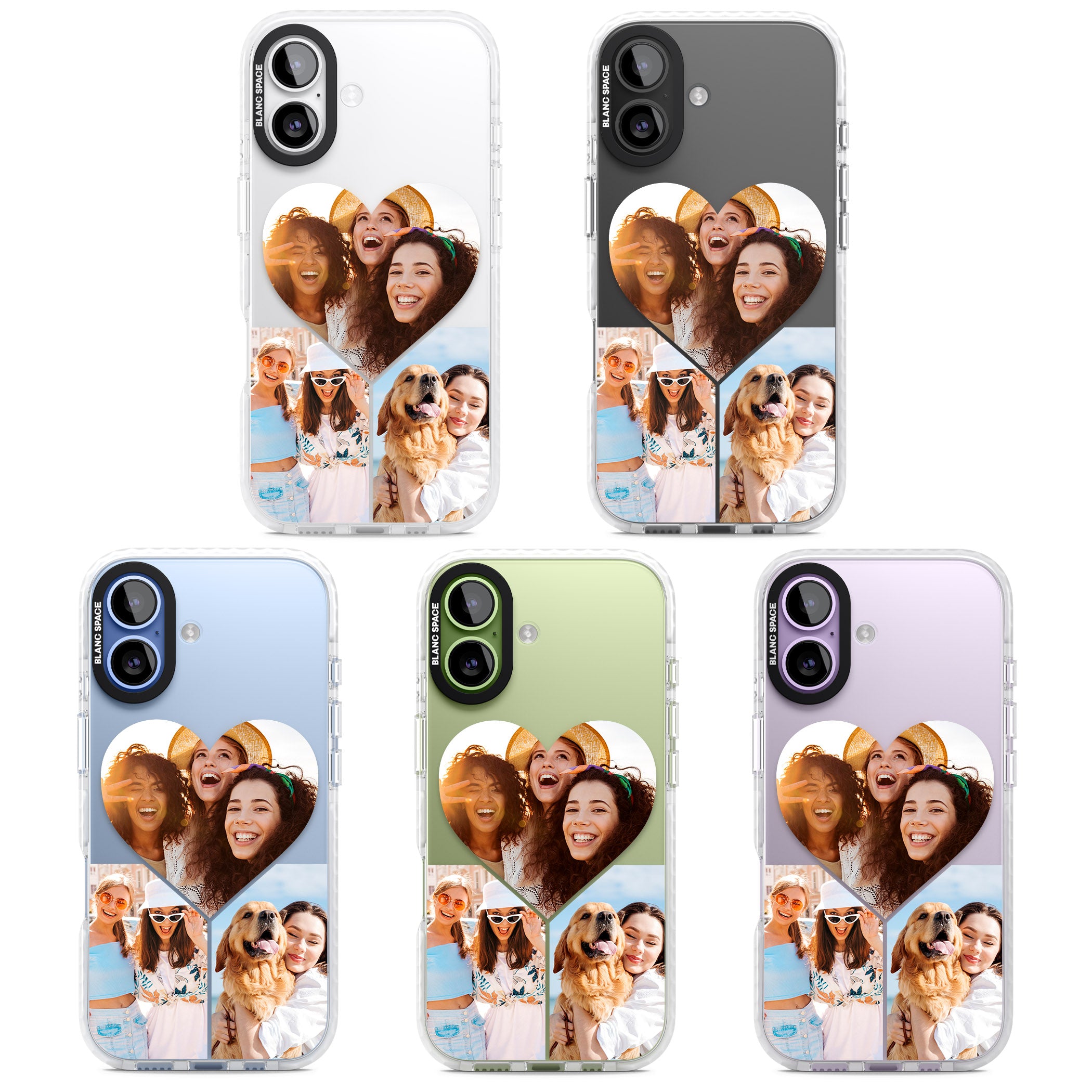 Personalised Heart Photo iPhone 17 Impact Clear Phone Case APT Impact Protection