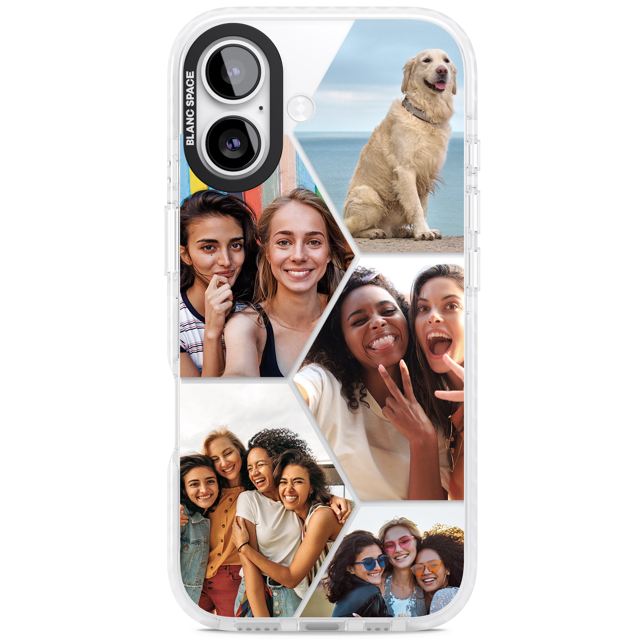 Personalised Beehive Photo Grid iPhone 17 Impact Clear Phone Case