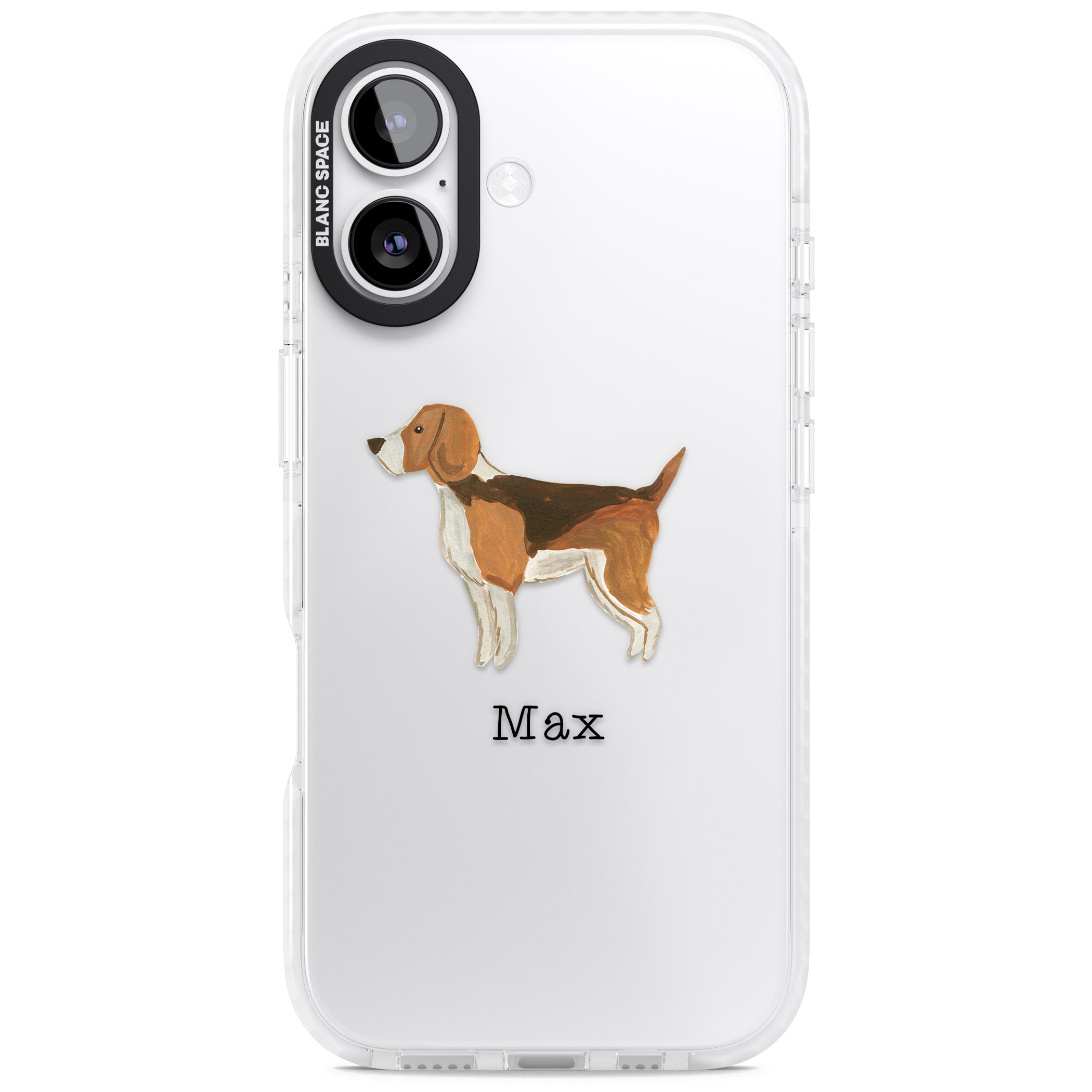 Personalised Beagle iPhone 17 Impact Clear Phone Case