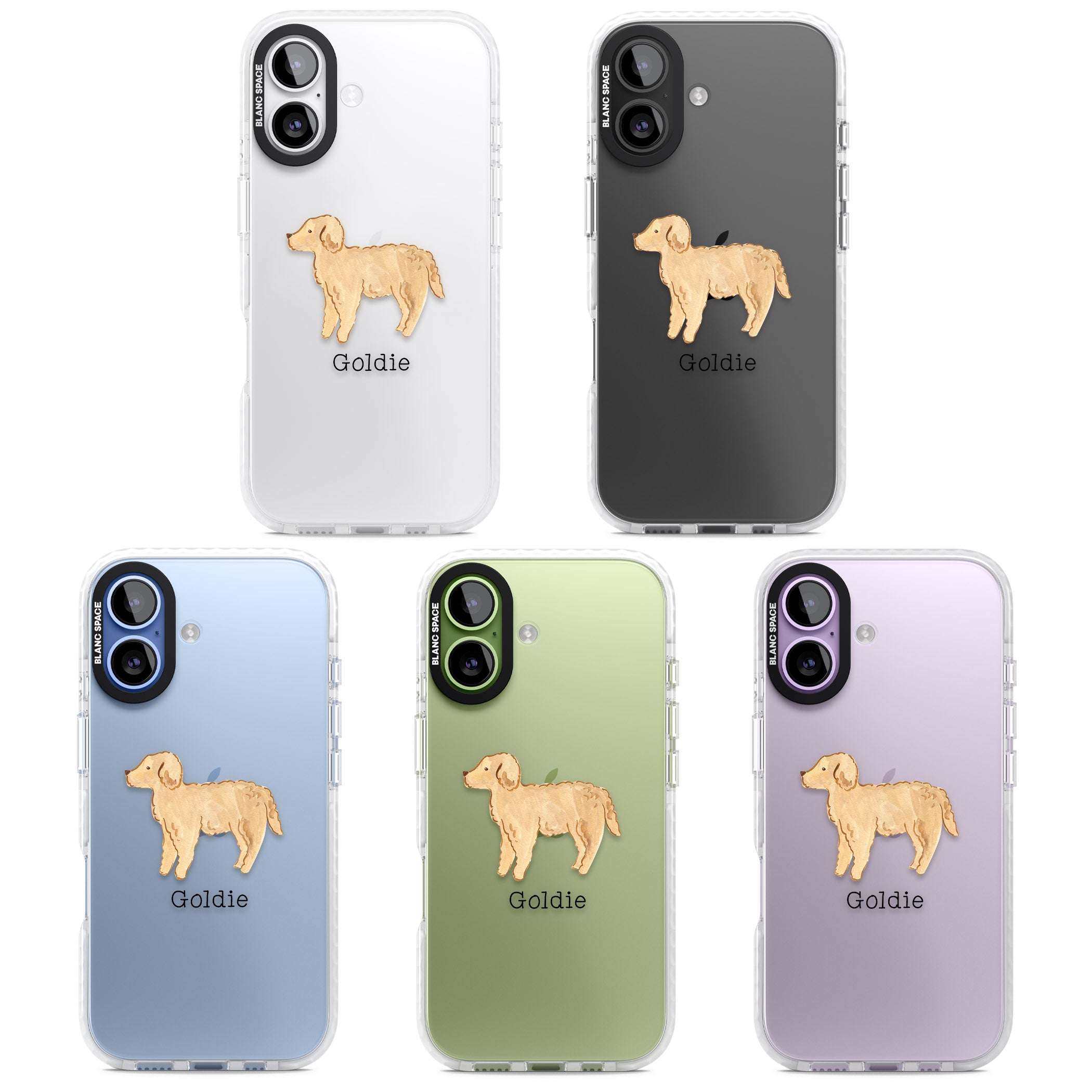 Personalised Goldendoodle iPhone 17 Impact Clear Phone Case APT Impact Protection