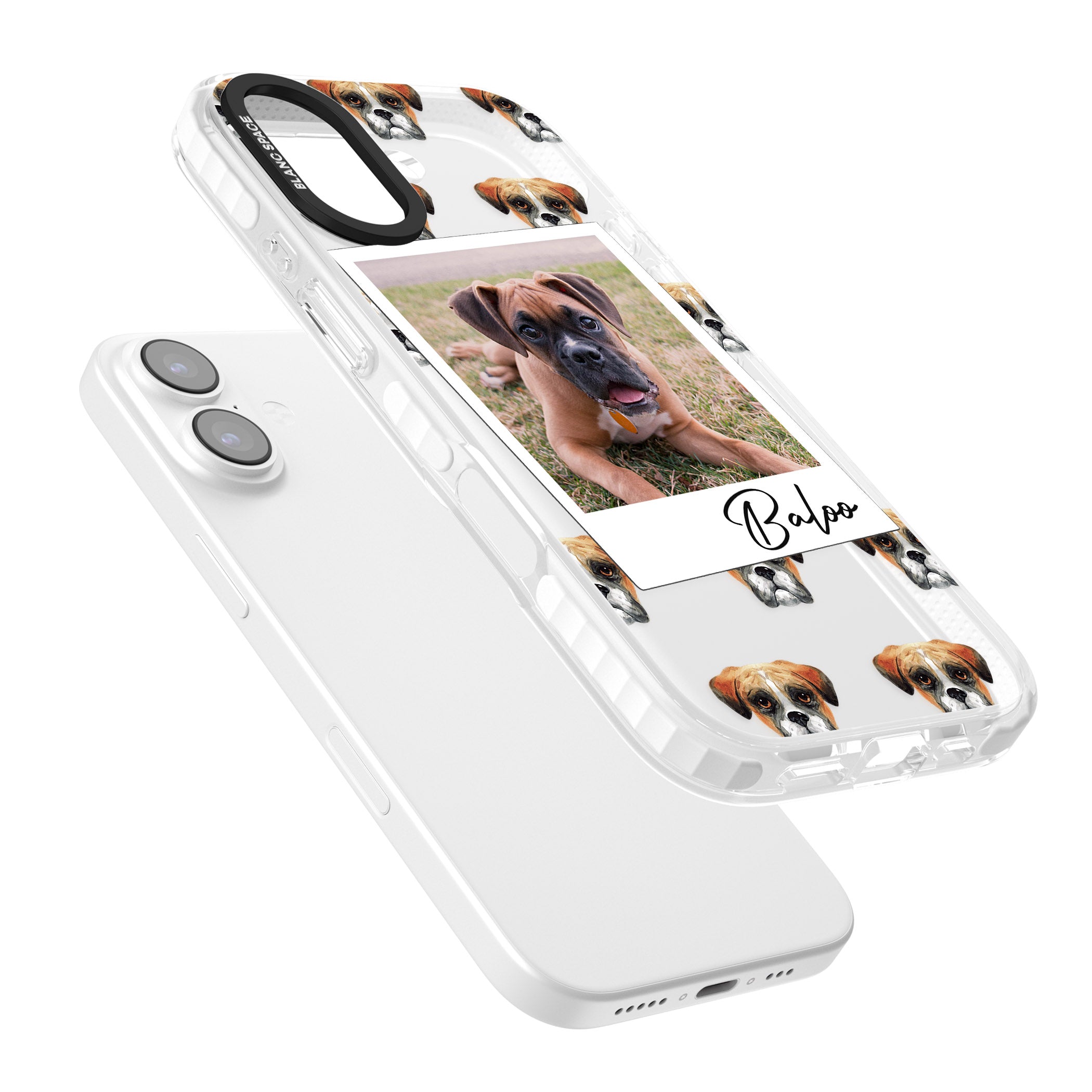 Personalised Boxer Instant Camera Photo iPhone 17 Impact Clear Phone Case Colours