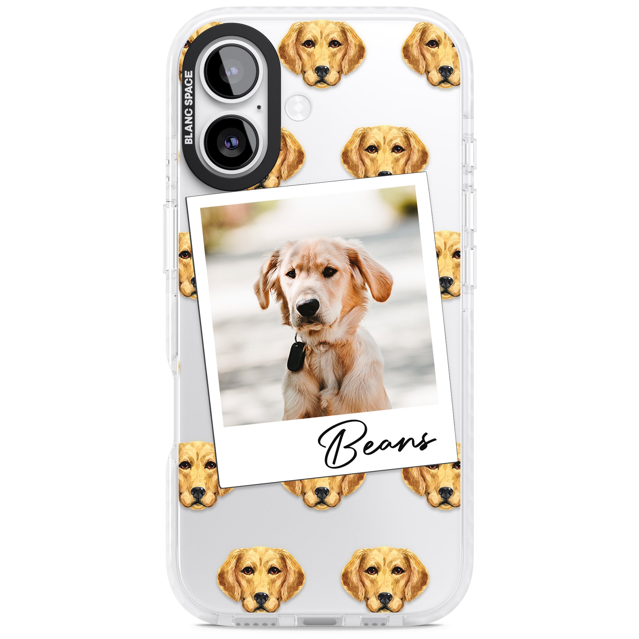 Personalised Labrador Instant Camera Photo iPhone 17 Impact Clear Phone Case