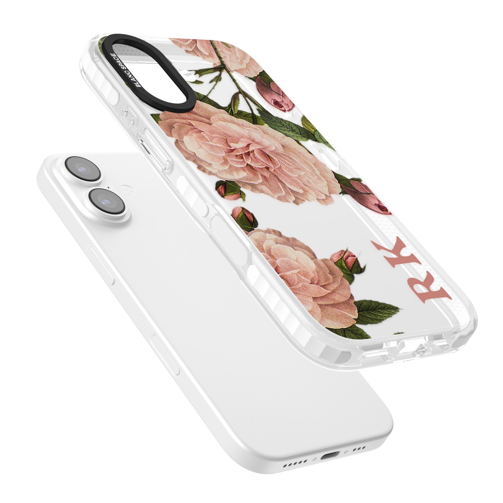 Personalised Vintage Floral iPhone 17 Impact Clear Phone Case Colours