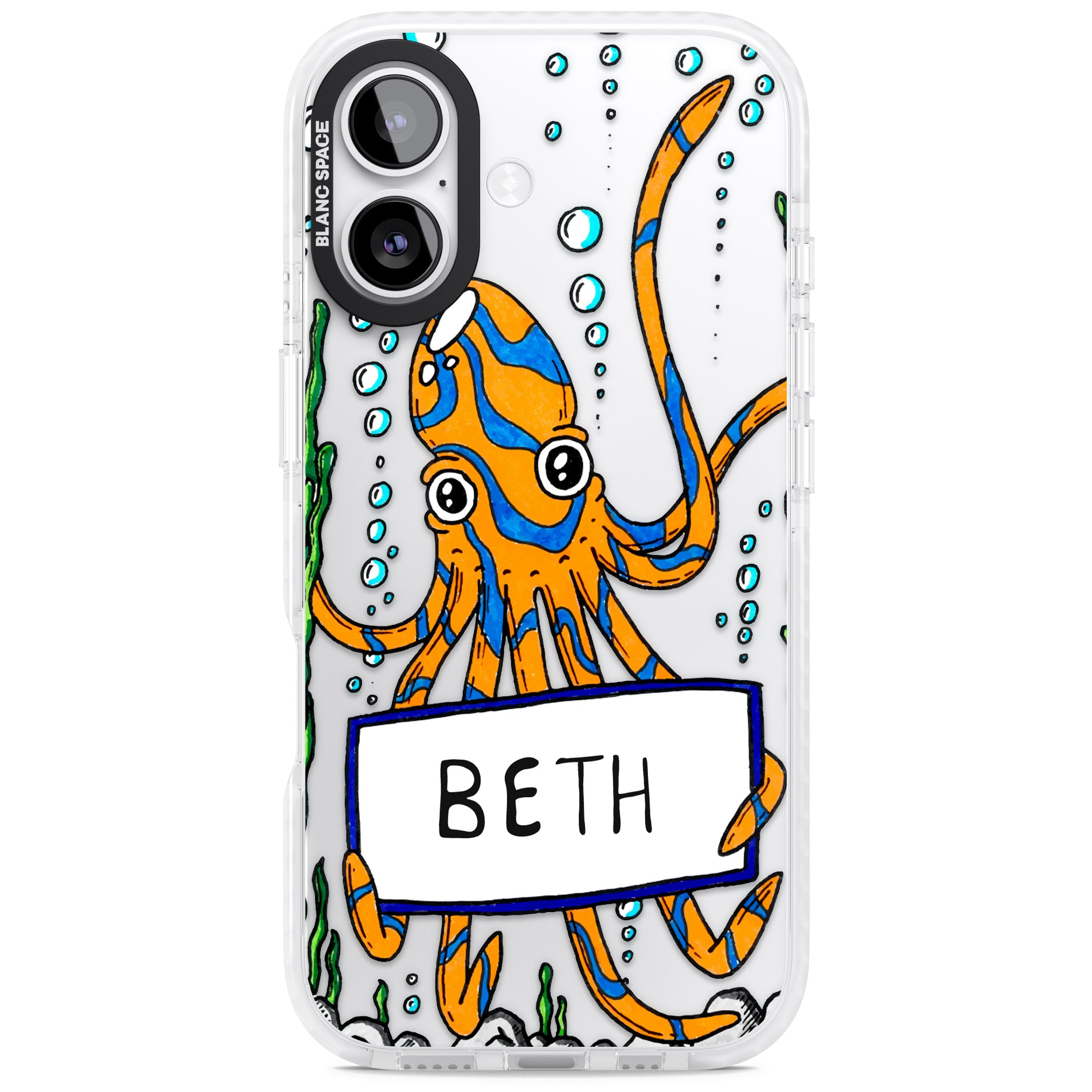 Personalised Octo iPhone 17 Impact Clear Phone Case