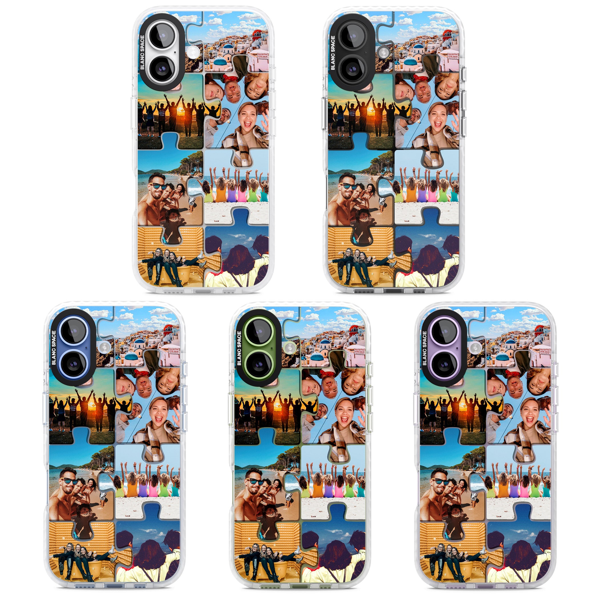 Personalised Jigsaw Photo Grid iPhone 17 Impact Clear Phone Case APT Impact Protection