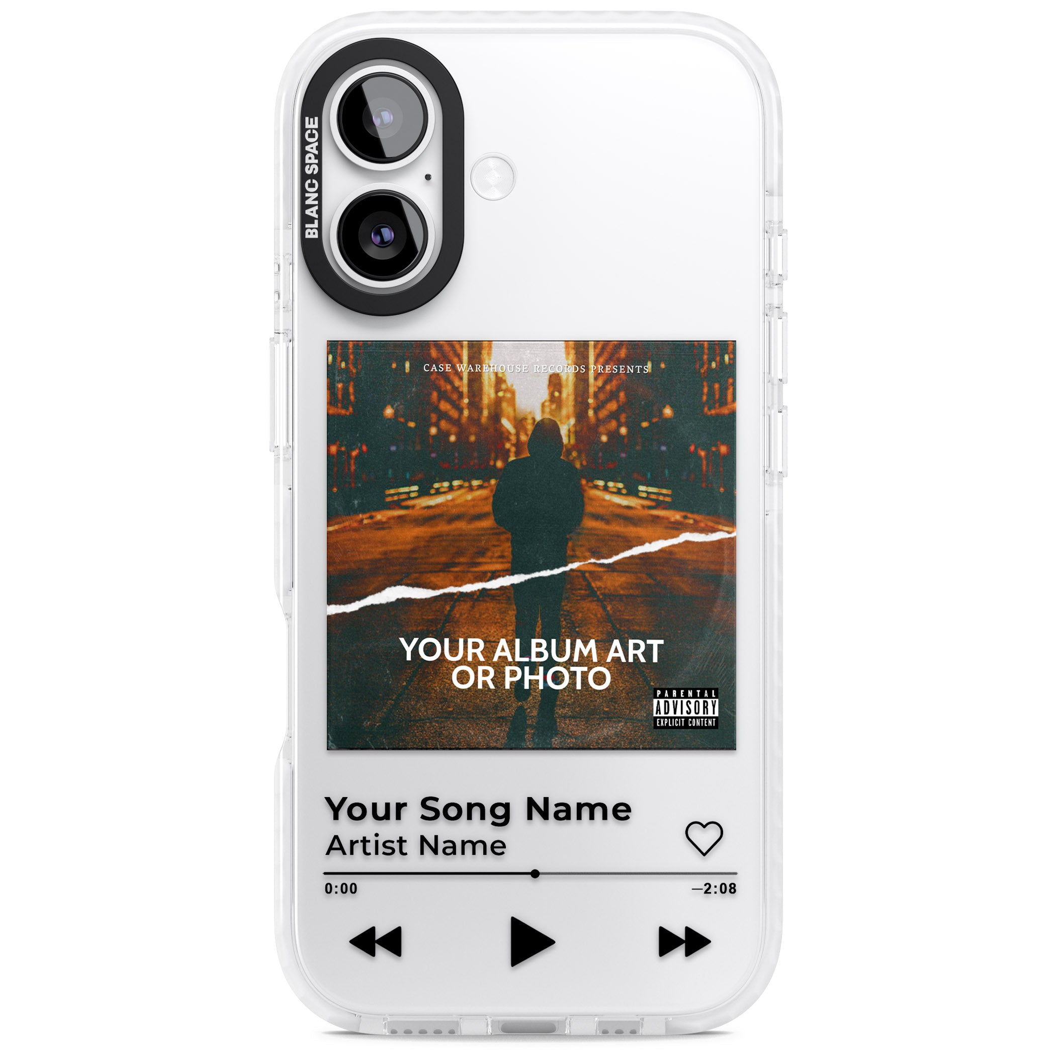 Personalised Album Art iPhone 17 Impact Clear Phone Case