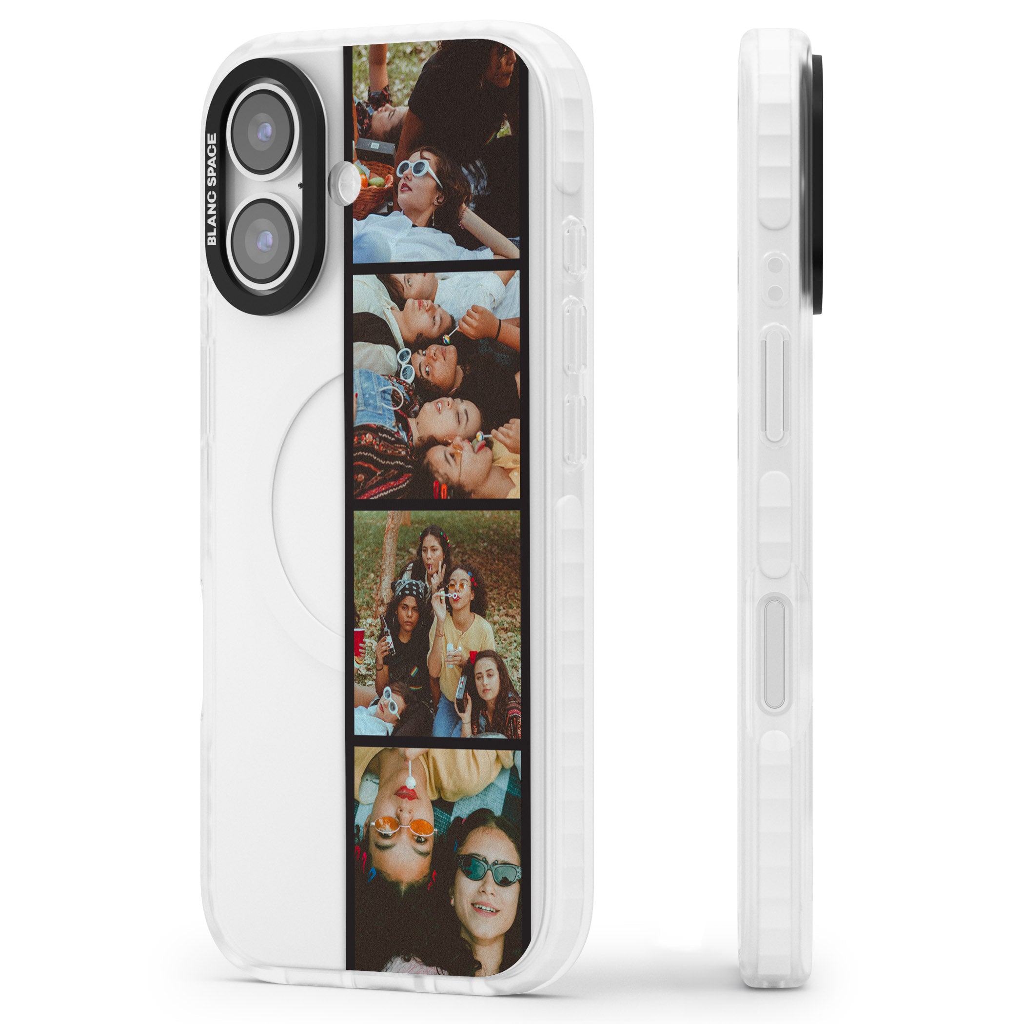 Personalised Photo Strip iPhone 17 Impact Clear Phone Case Side Profile
