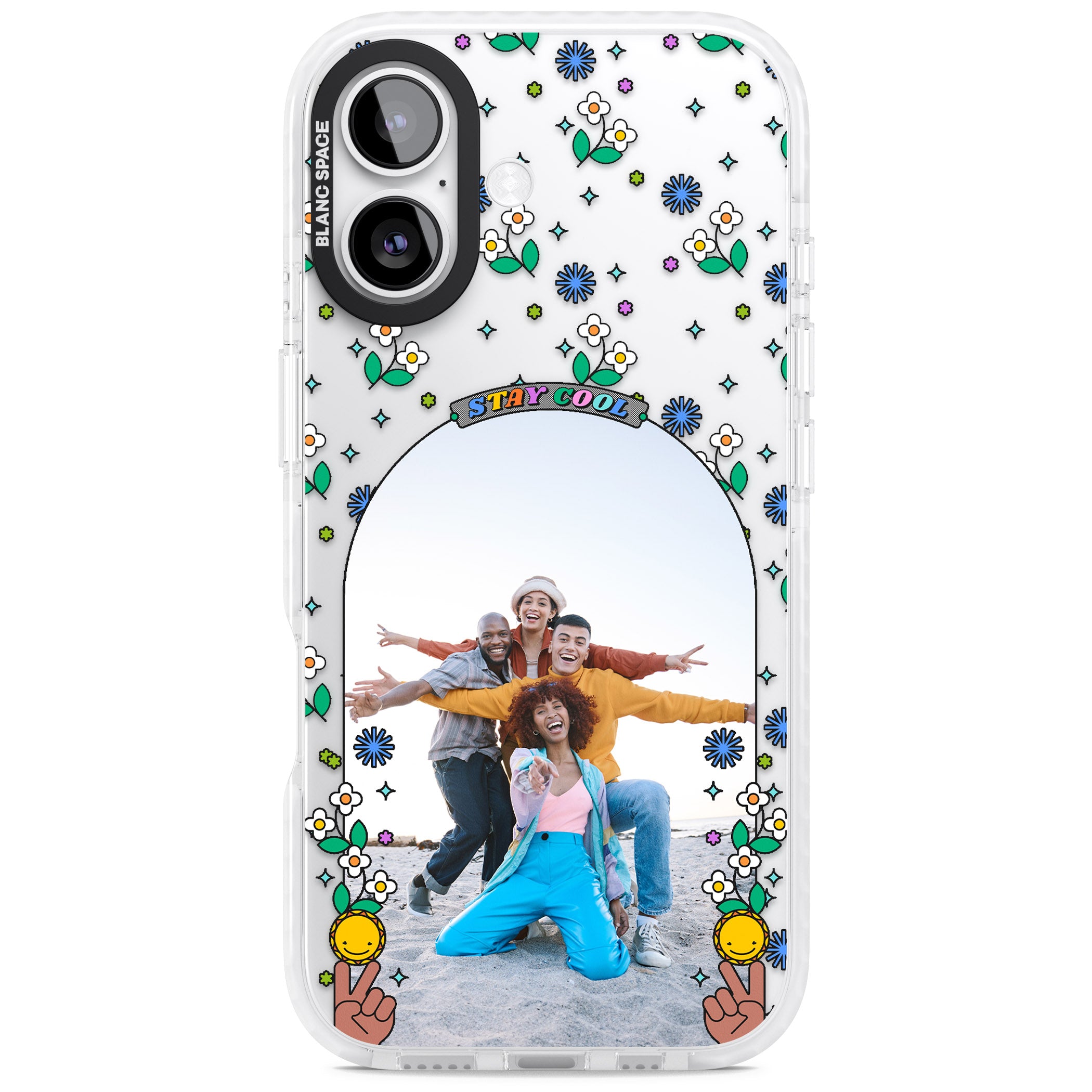Personalised Summer Photo Frame iPhone 17 Impact Clear Phone Case
